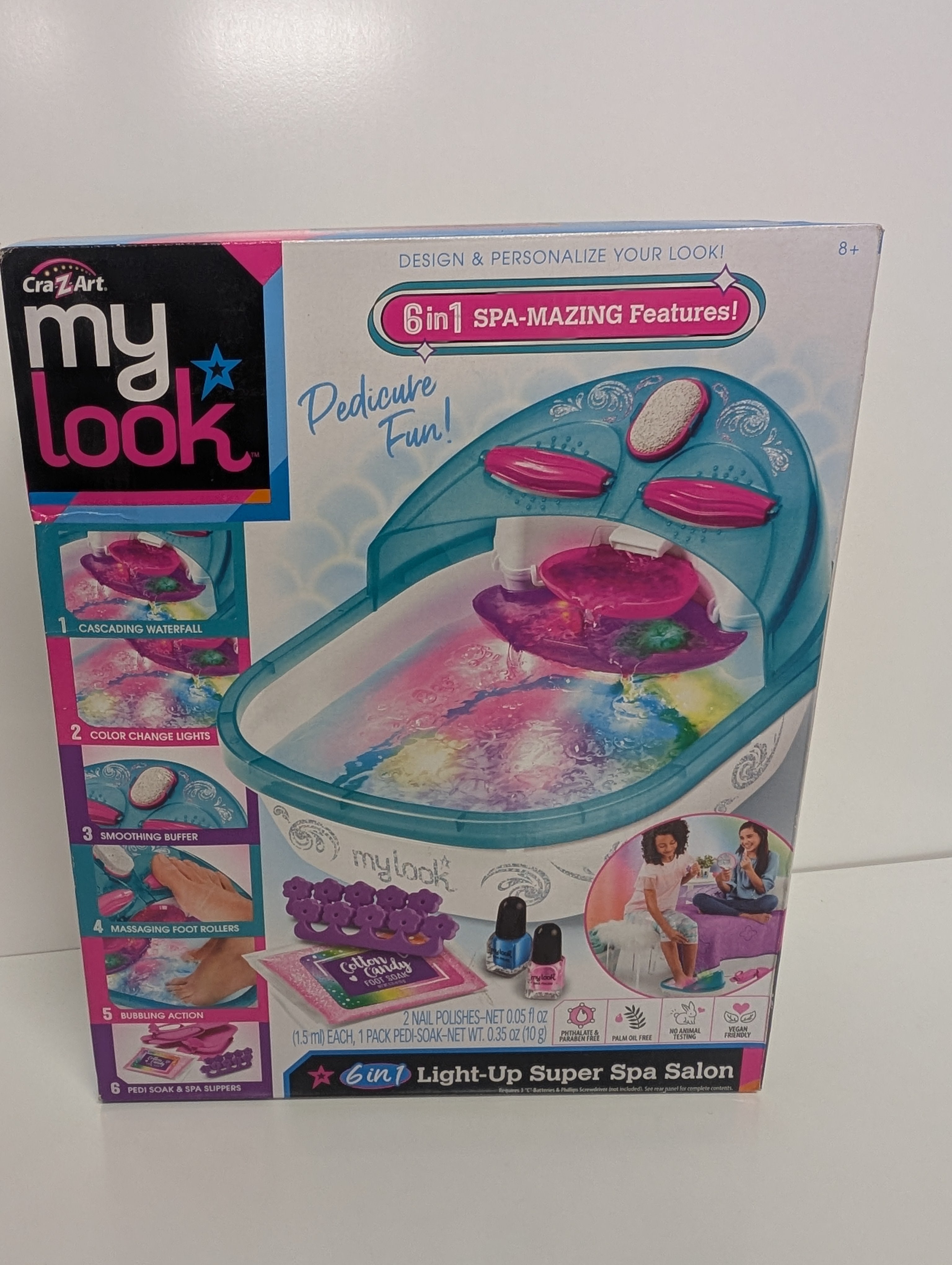 Cra-Z-Art My Look 6-in-1 Light-Up Super Spa Salon Pedicure Set (New in Box)