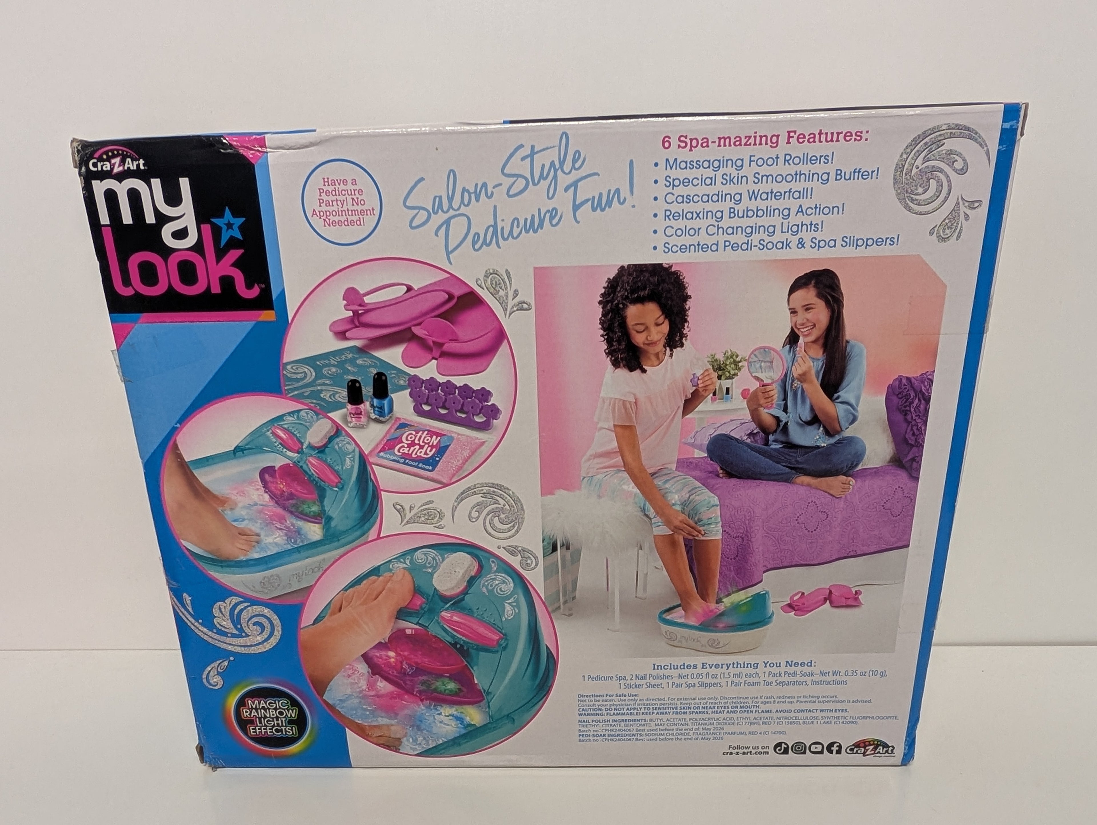 Cra-Z-Art My Look 6-in-1 Light-Up Super Spa Salon Pedicure Set (New in Box)