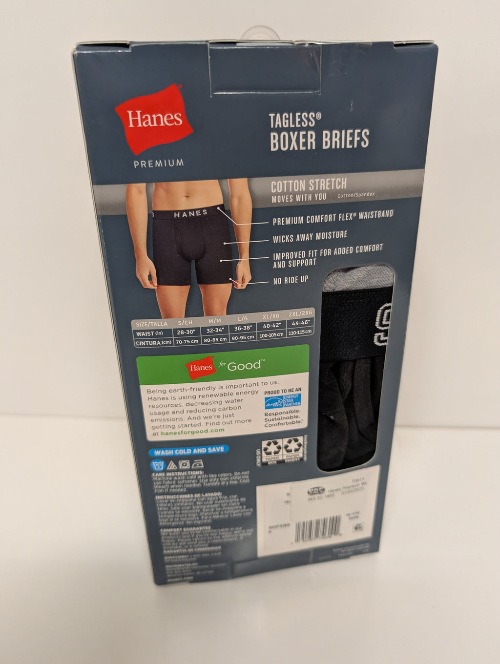 Hanes Premium Stretch Men’s Boxer Briefs 5-Pack (Medium, 32–34”) — New in Box