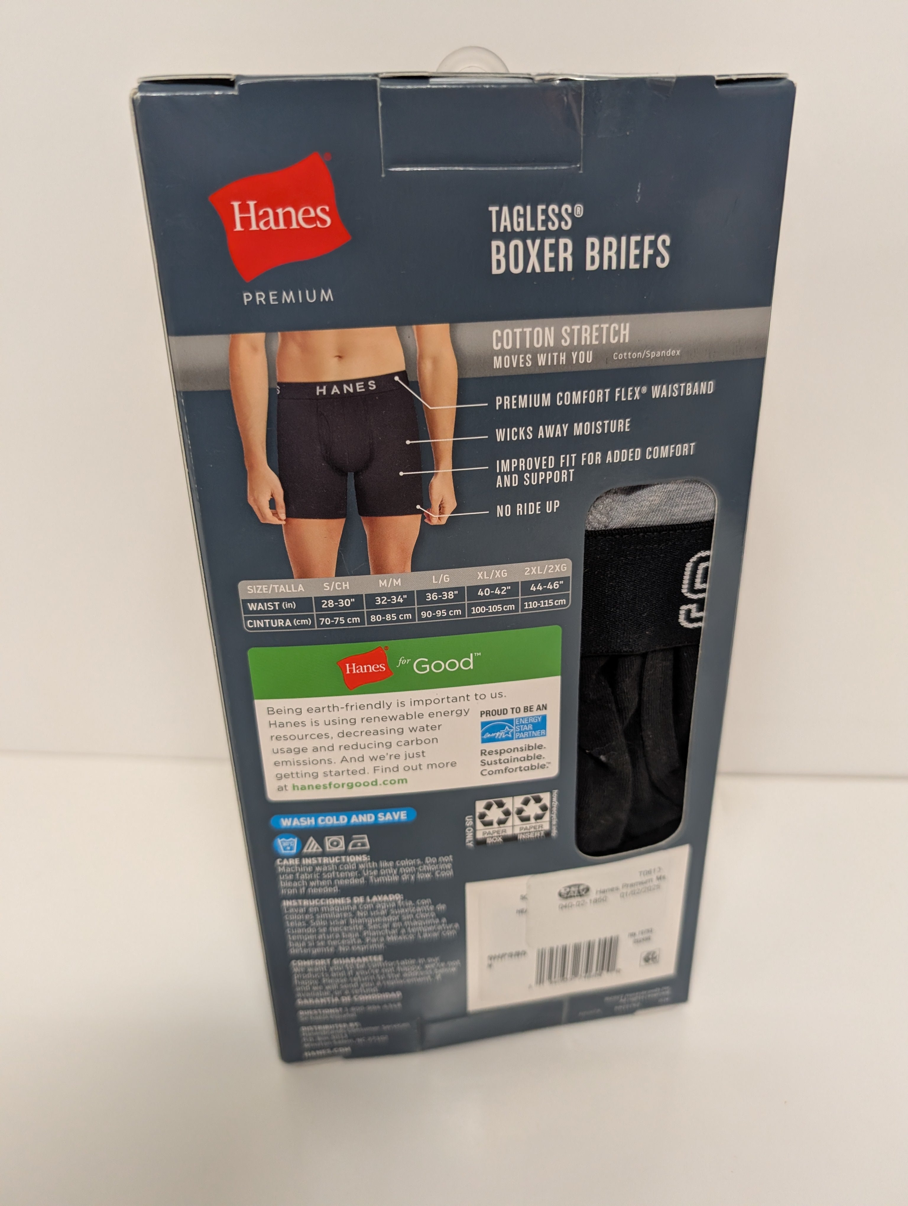 Hanes Premium Stretch Men’s Boxer Briefs 5-Pack (Medium, 32–34”) — New in Box
