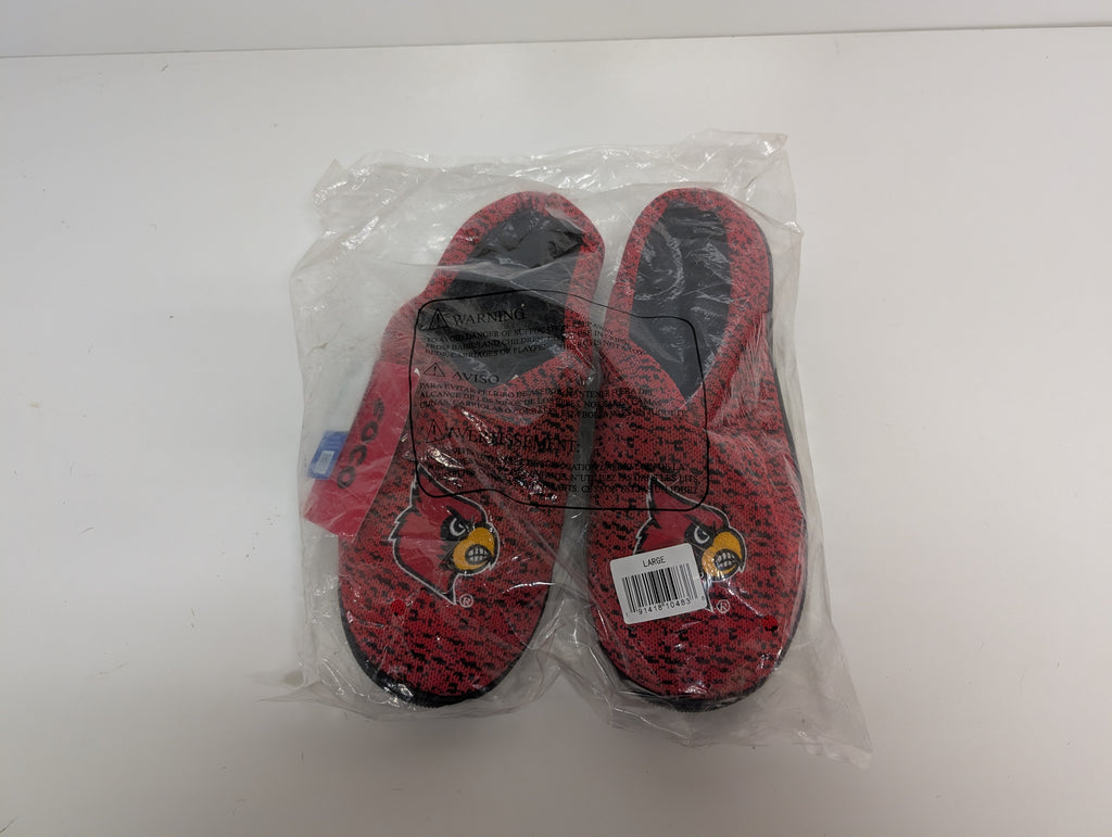 FOCO Louisville Cardinals Knit Slippers – Size Large (New in Package)