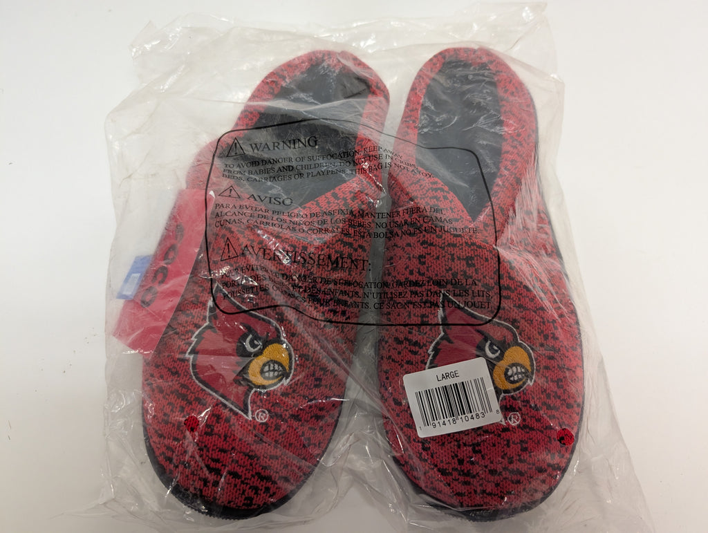 FOCO Louisville Cardinals Knit Slippers – Size Large (New in Package)