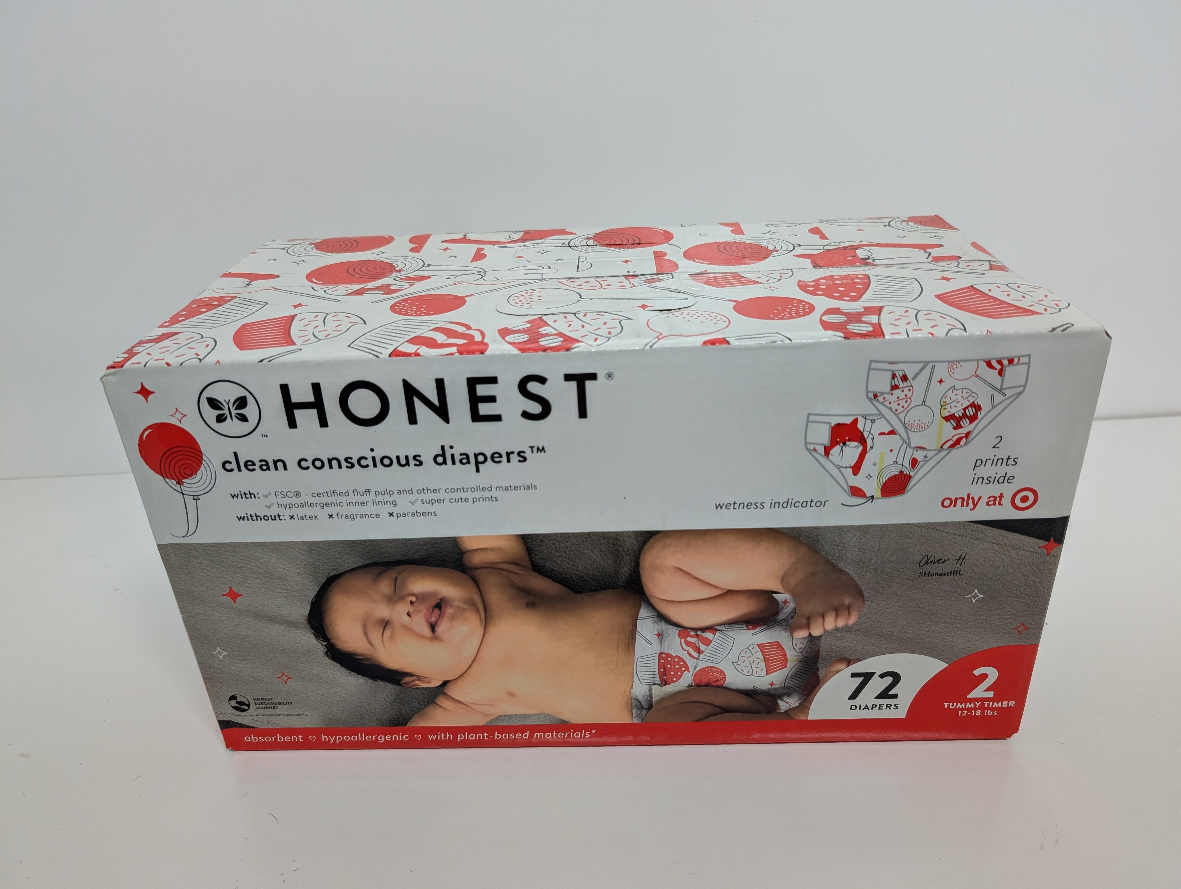 The Honest Company Clean Conscious Diapers – Size 2 (72 Count, Target Exclusive Prints)