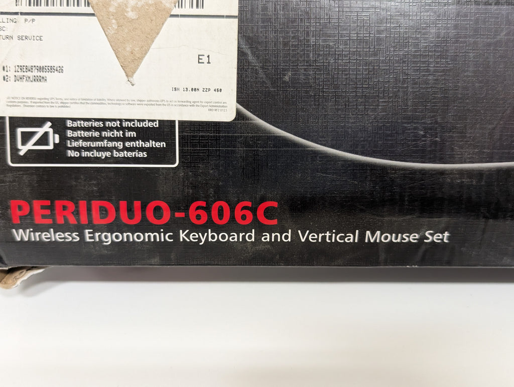 Perixx PERIDUO-606C Wireless Ergonomic Keyboard and Vertical Mouse Combo – Designed in Germany