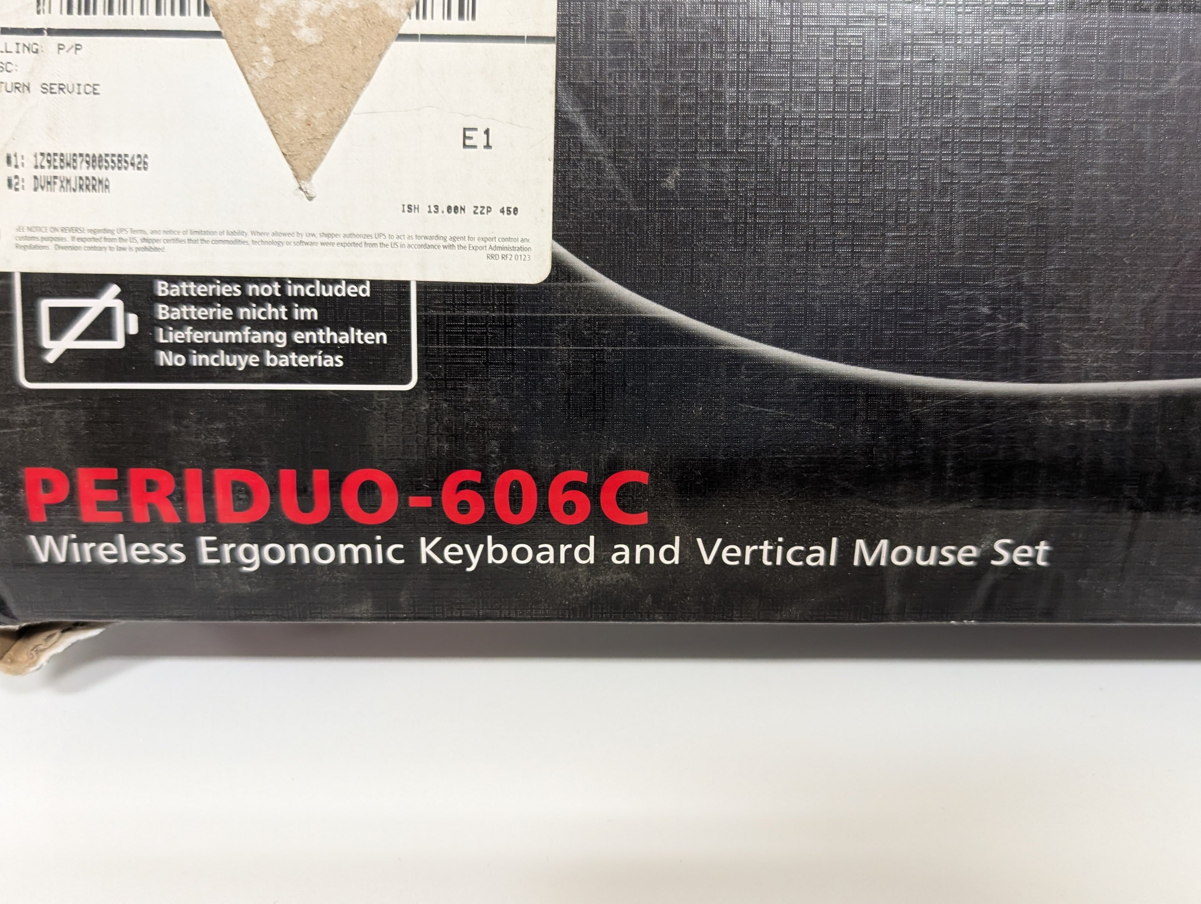 Perixx PERIDUO-606C Wireless Ergonomic Keyboard and Vertical Mouse Combo – Designed in Germany