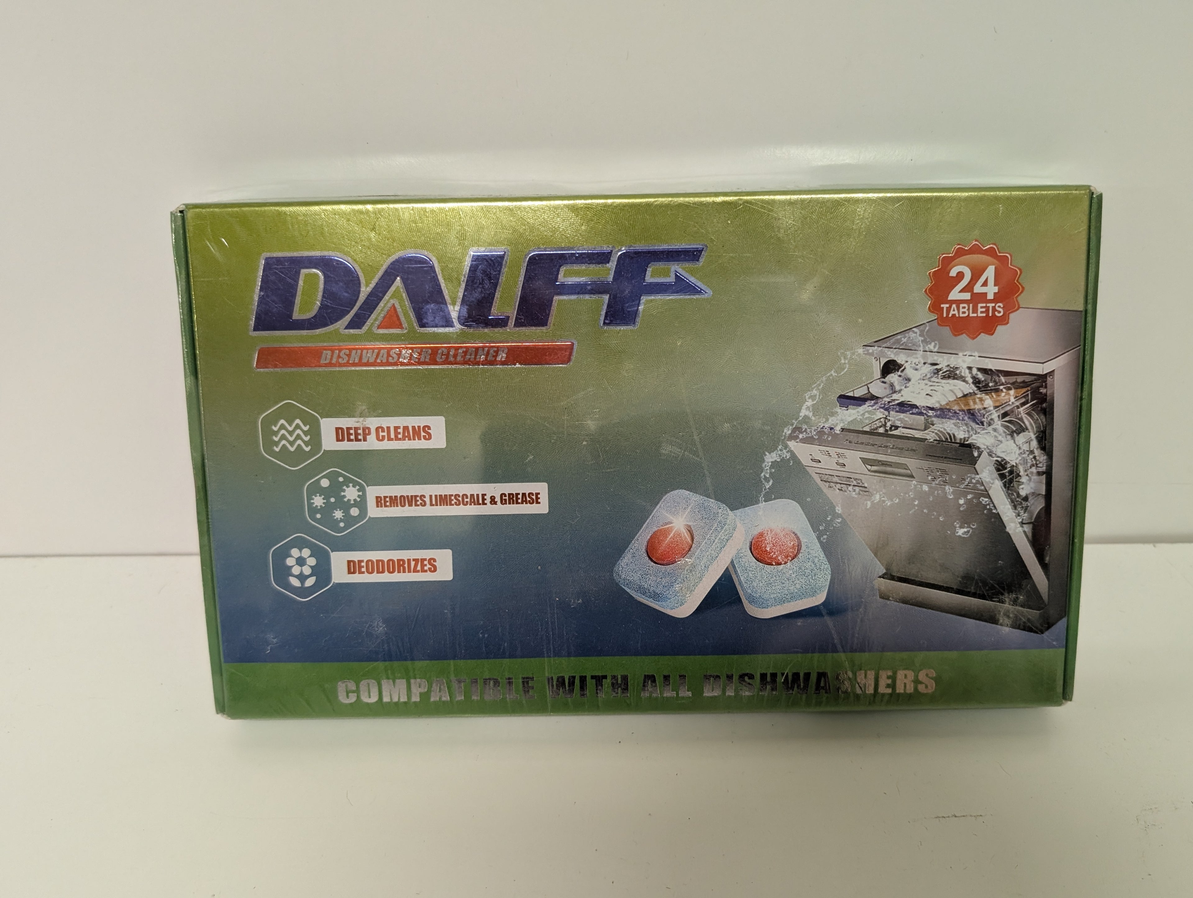 DALFF Dishwasher Cleaner Tablets (24 Count) Deep Clean & Deodorizing Formula (2026 Exp.)