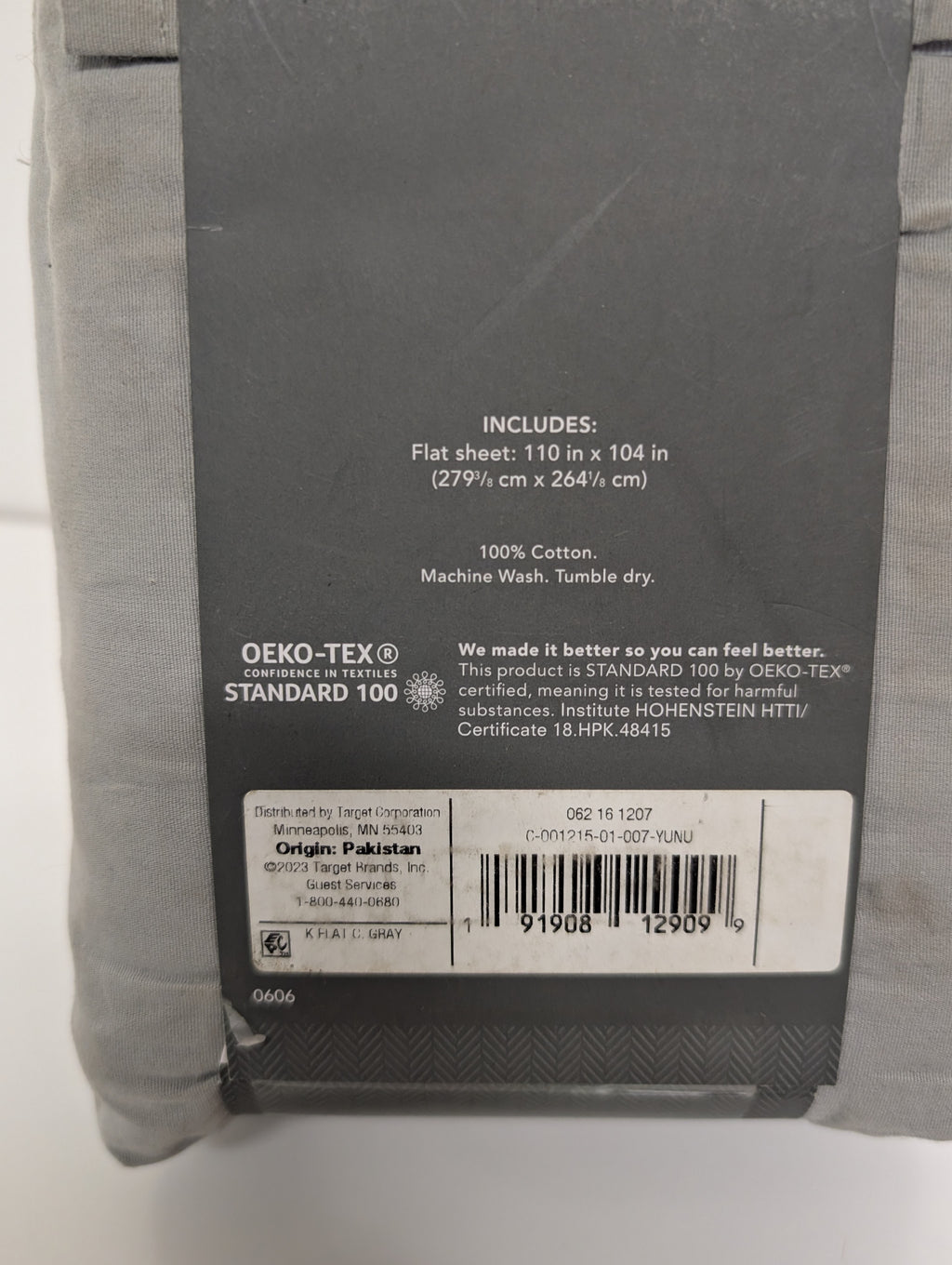Threshold Ultra Soft Flat Sheet King Size 100% Cotton 300 Thread Count Gray (2023)