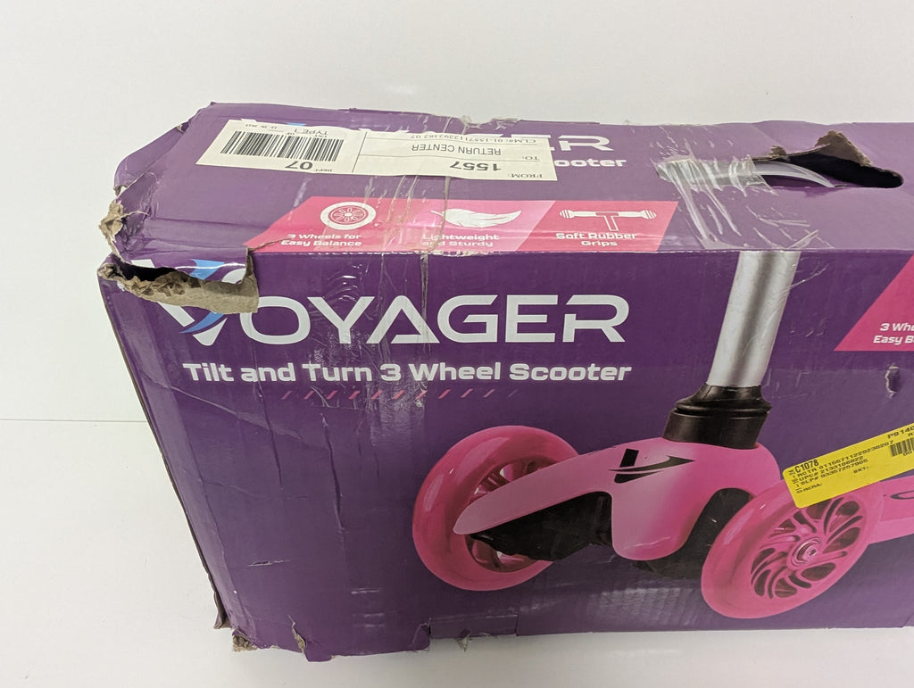 Voyager Tilt and Turn 3-Wheel Scooter – Pink