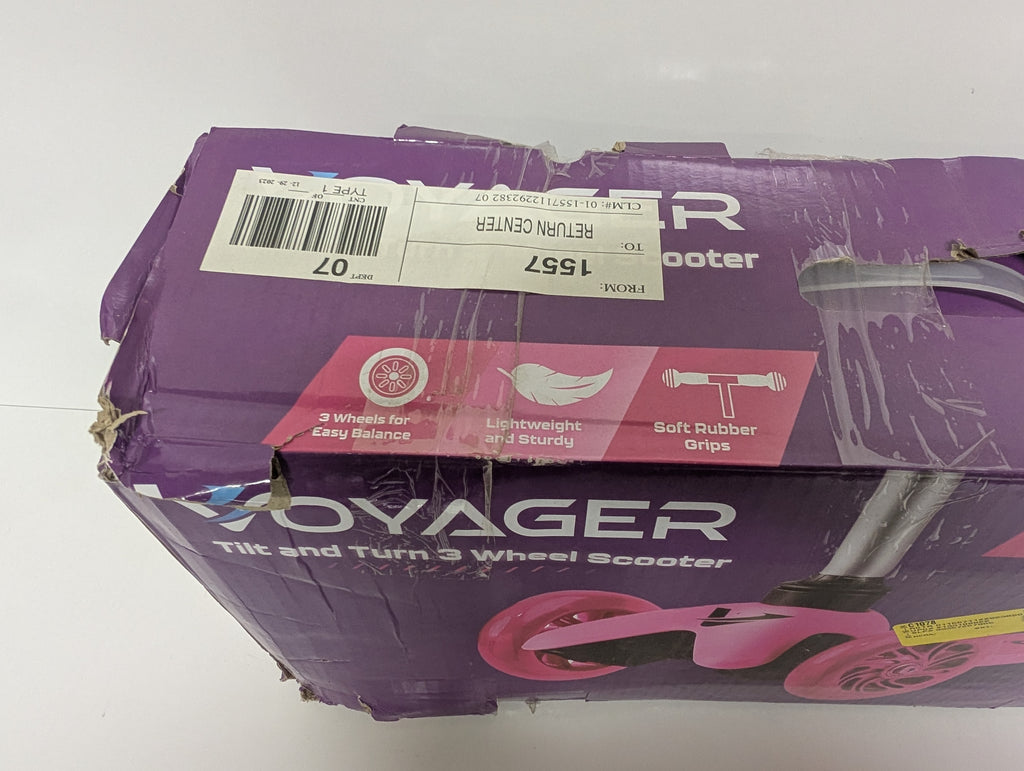 Voyager Tilt and Turn 3-Wheel Scooter – Pink