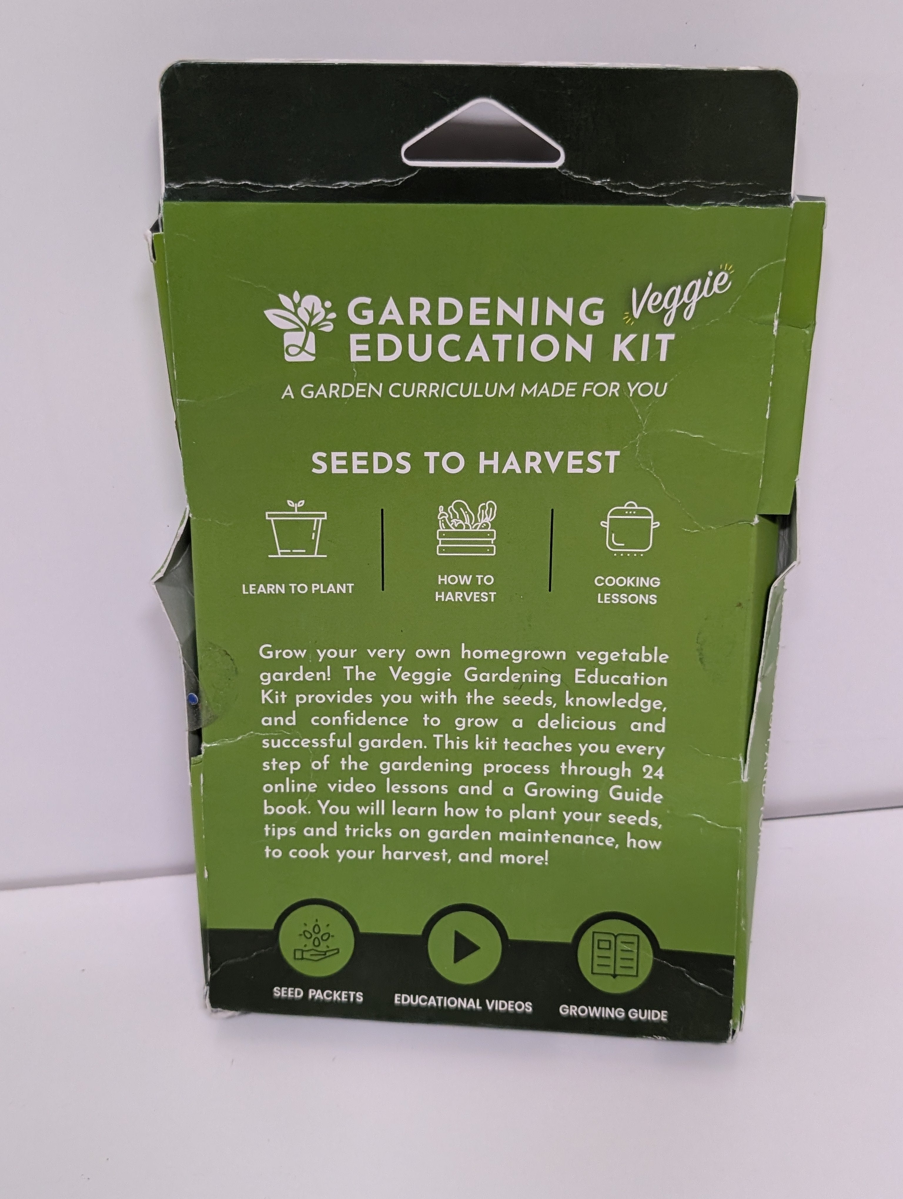 Leaf’d Box Gardening Education Kit Veggie Edition 6 Non-GMO Seed Packets with Growing Guide (New)