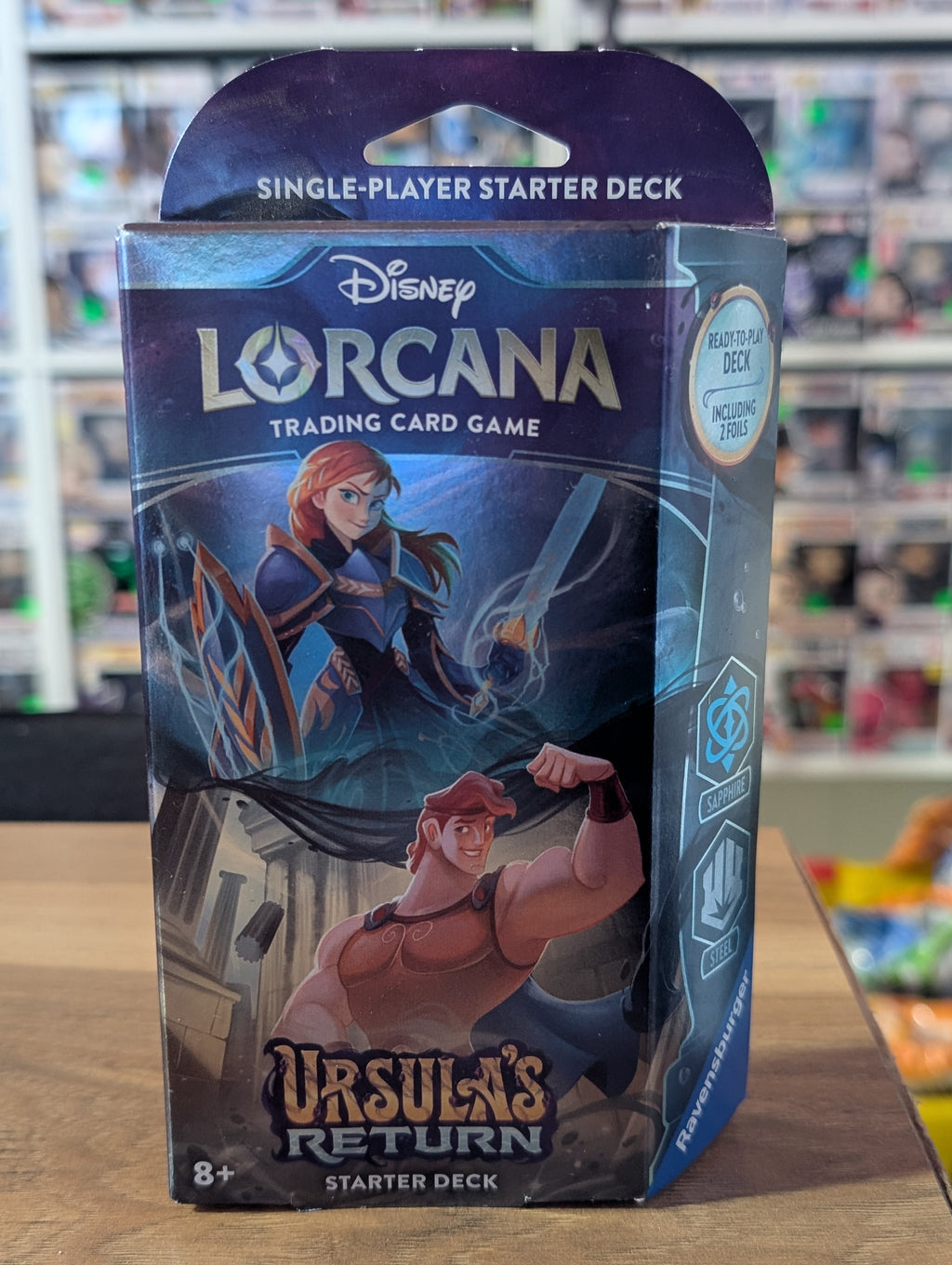 Disney Lorcana Ursula’s Return Starter Deck Hercules Anna Sapphire Steel TCG Set