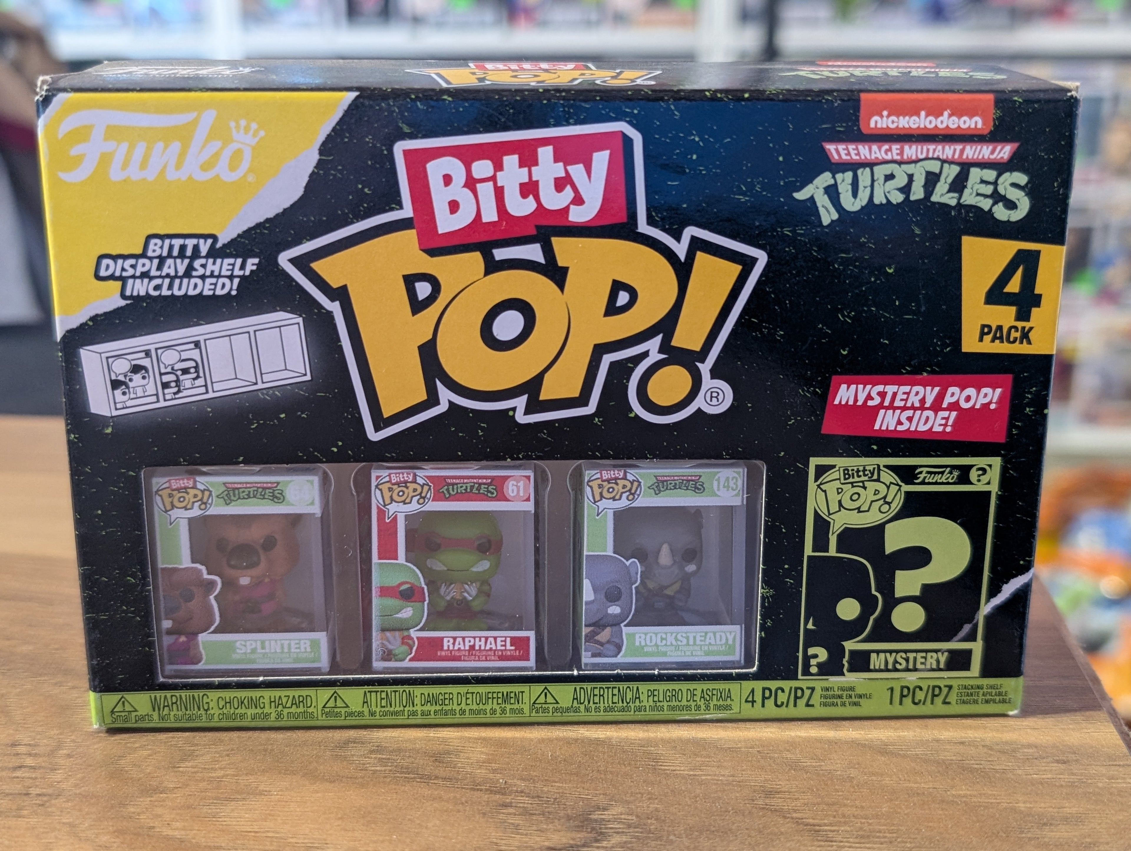 Funko Bitty Pop Teenage Mutant Ninja Turtles 4 Pack Mini Figures with Mystery Pop
