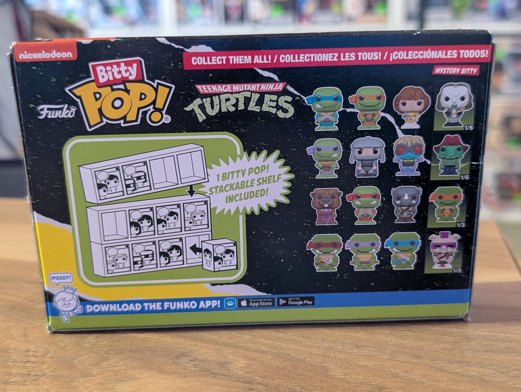 Funko Bitty Pop Teenage Mutant Ninja Turtles 4 Pack Mini Figures with Mystery Pop