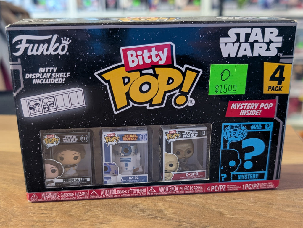 Funko Bitty Pop Star Wars 4 Pack Mini Figures Princess Leia R2-D2 C-3PO Set