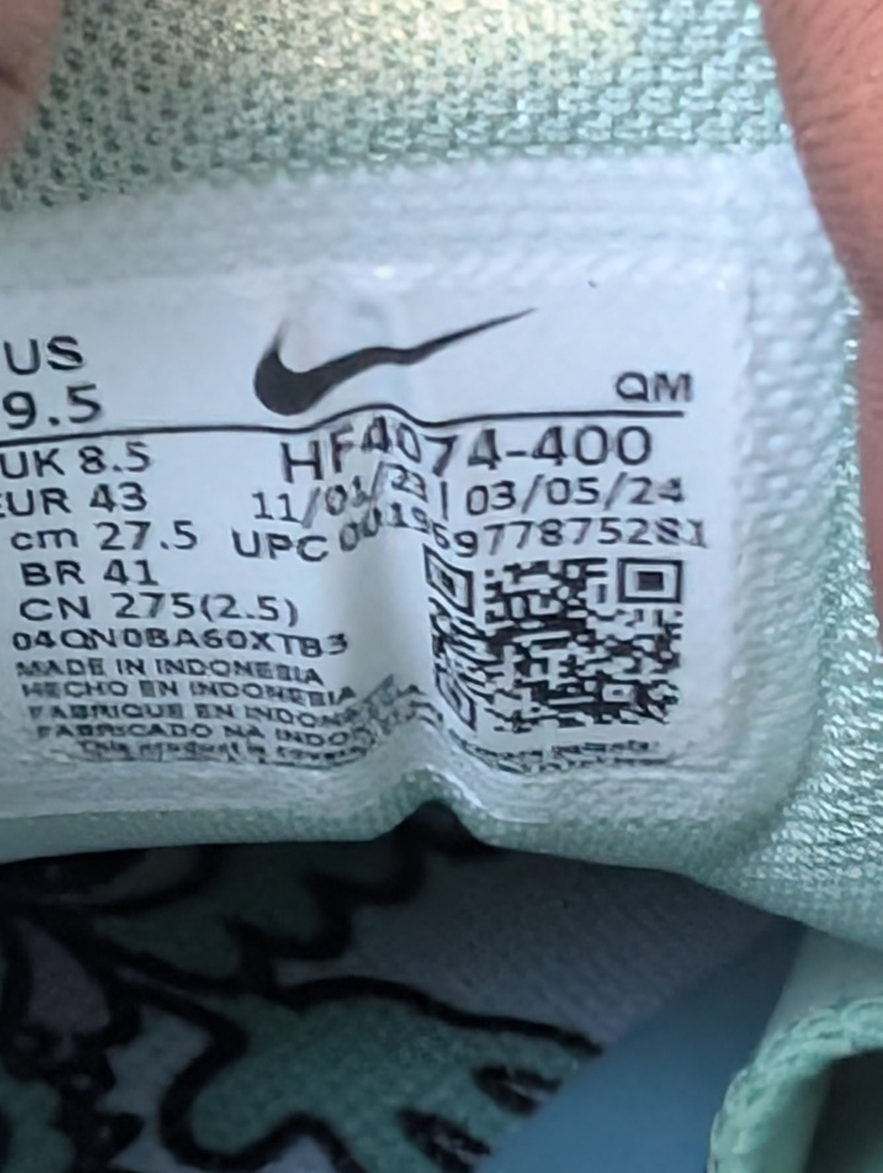 Nike SB Ishod Wair HF4074-400 Verdy Visty Pastel Multi-Color Skate Shoes Mens 9.5 Sneakers
