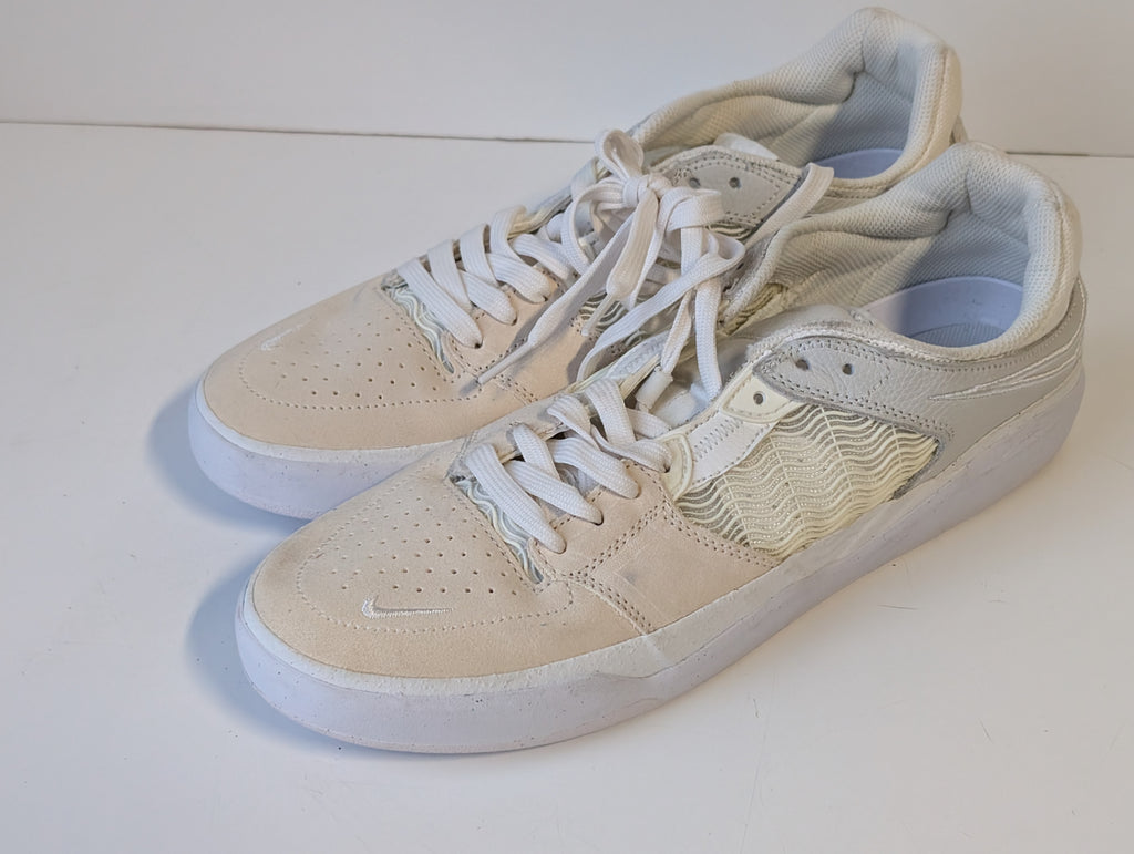 Nike SB Ishod Wair DQ4558-111 White Suede Mesh Low Skate Shoes Mens 10 Sneakers