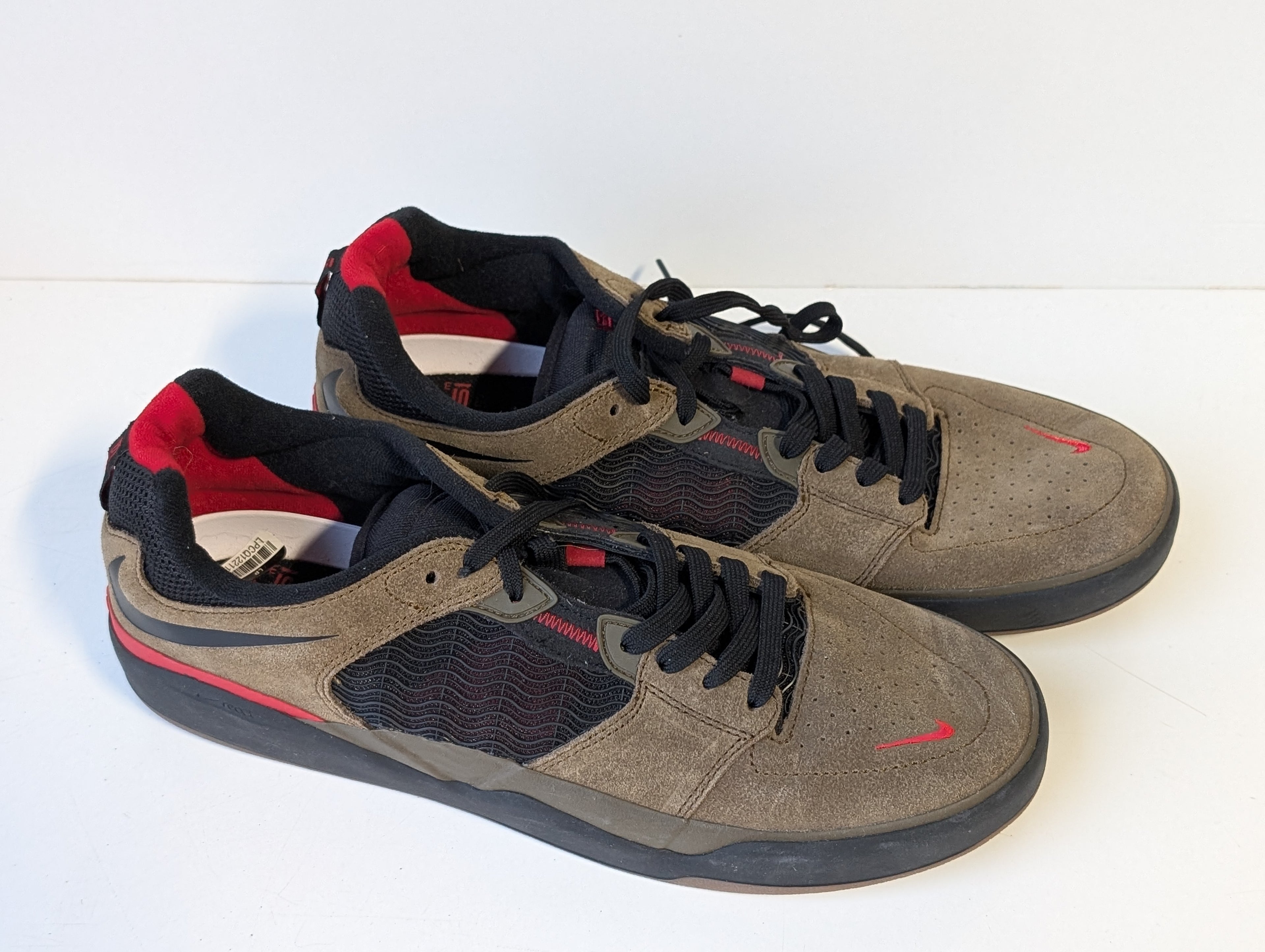 Nike SB Ishod Wair DC7232-300 Brown Black Red Suede Mesh Skate Shoes Mens 11