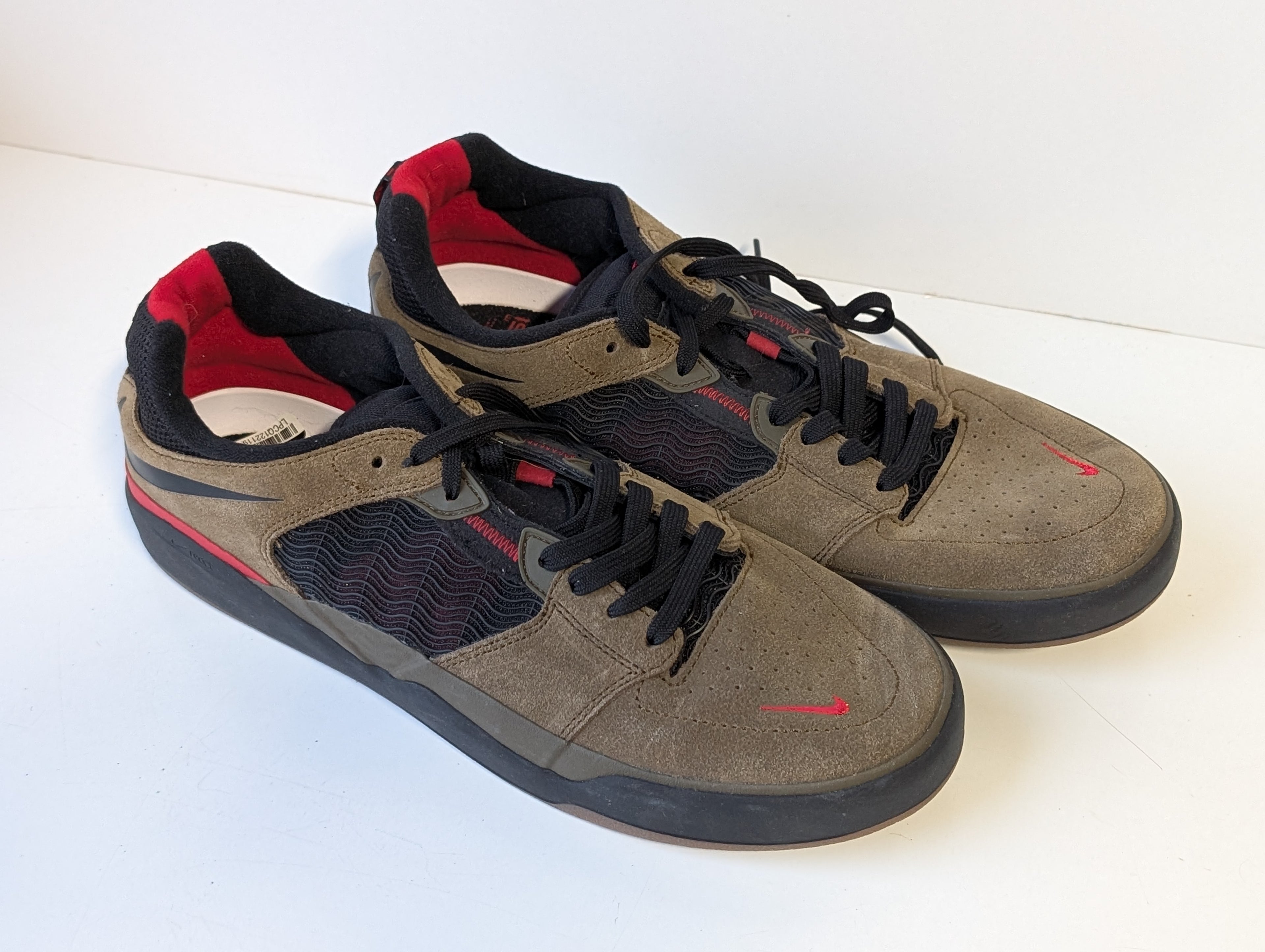 Nike SB Ishod Wair DC7232-300 Brown Black Red Suede Mesh Skate Shoes Mens 11