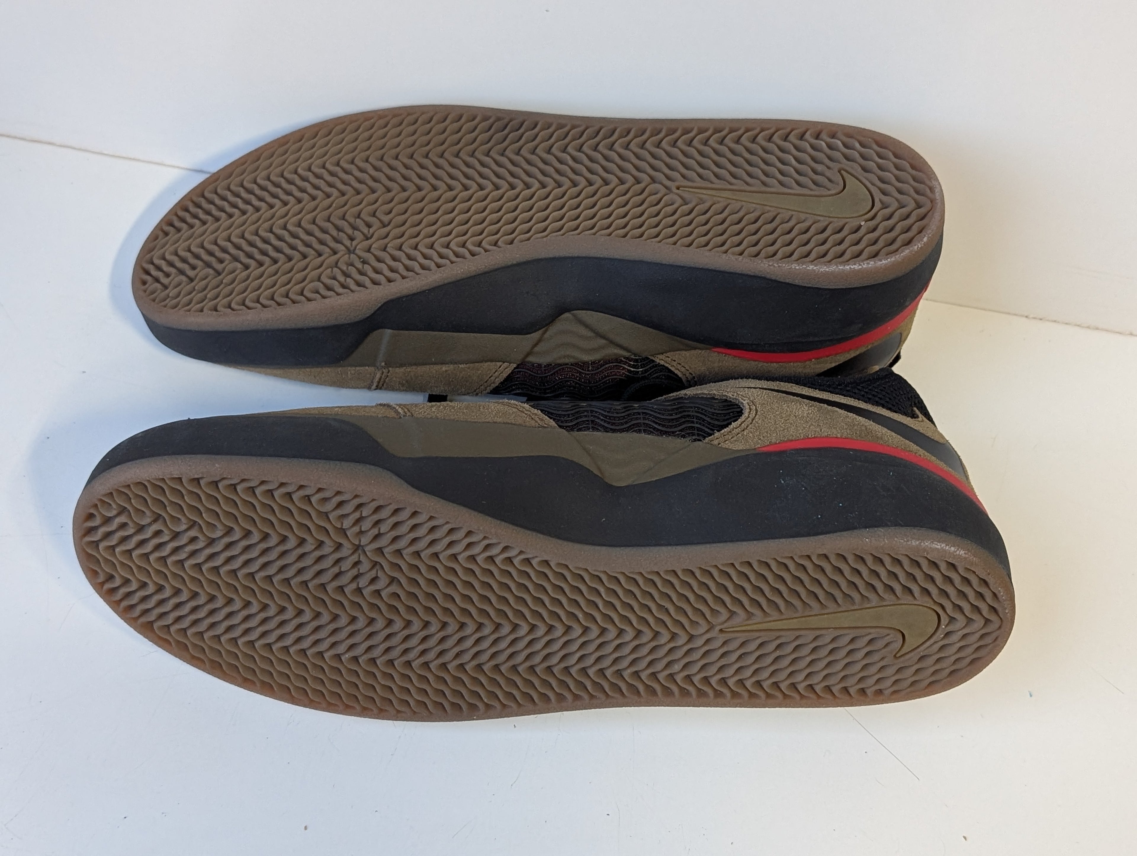 Nike SB Ishod Wair DC7232-300 Brown Black Red Suede Mesh Skate Shoes Mens 11