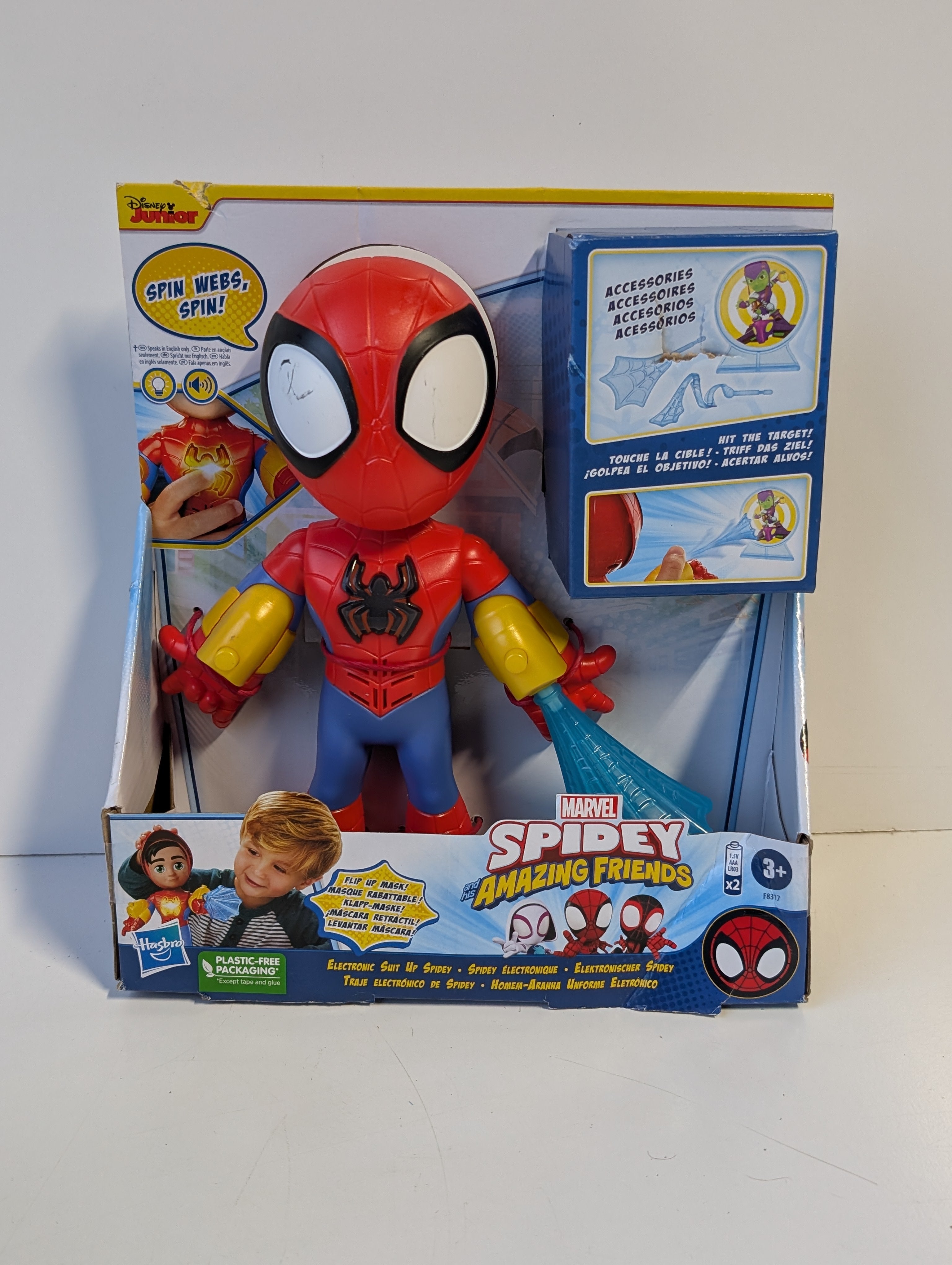 Marvel Spidey and His Amazing Friends Electronic Suit Up Spidey Figure Kids Toy