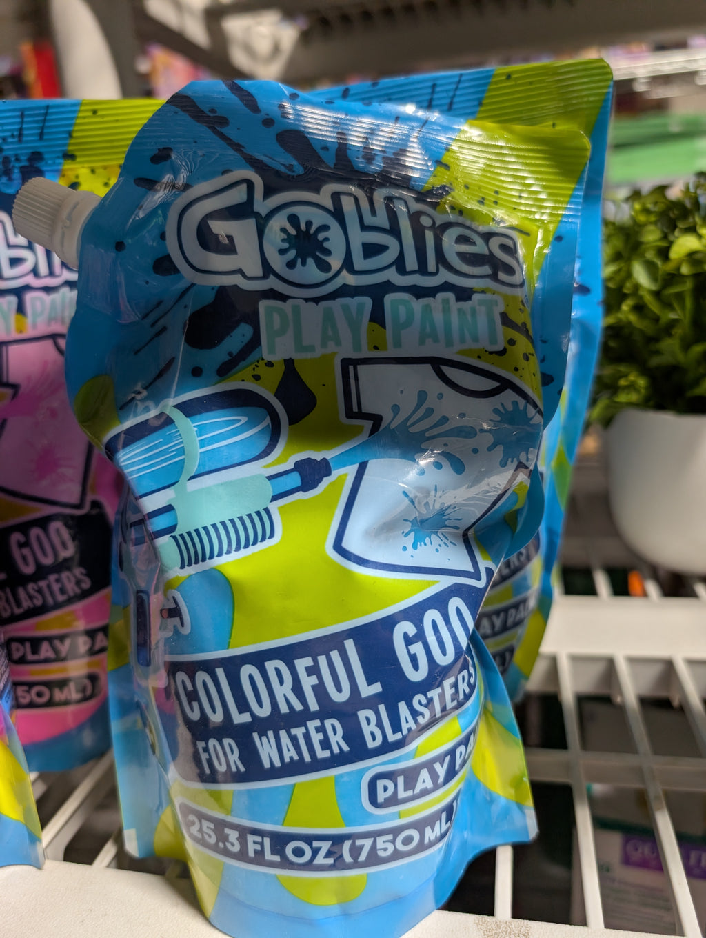 Goblies Blue Play Paint Colorful Goo for Water Blasters 25.3oz Outdoor Fun Pack Activity