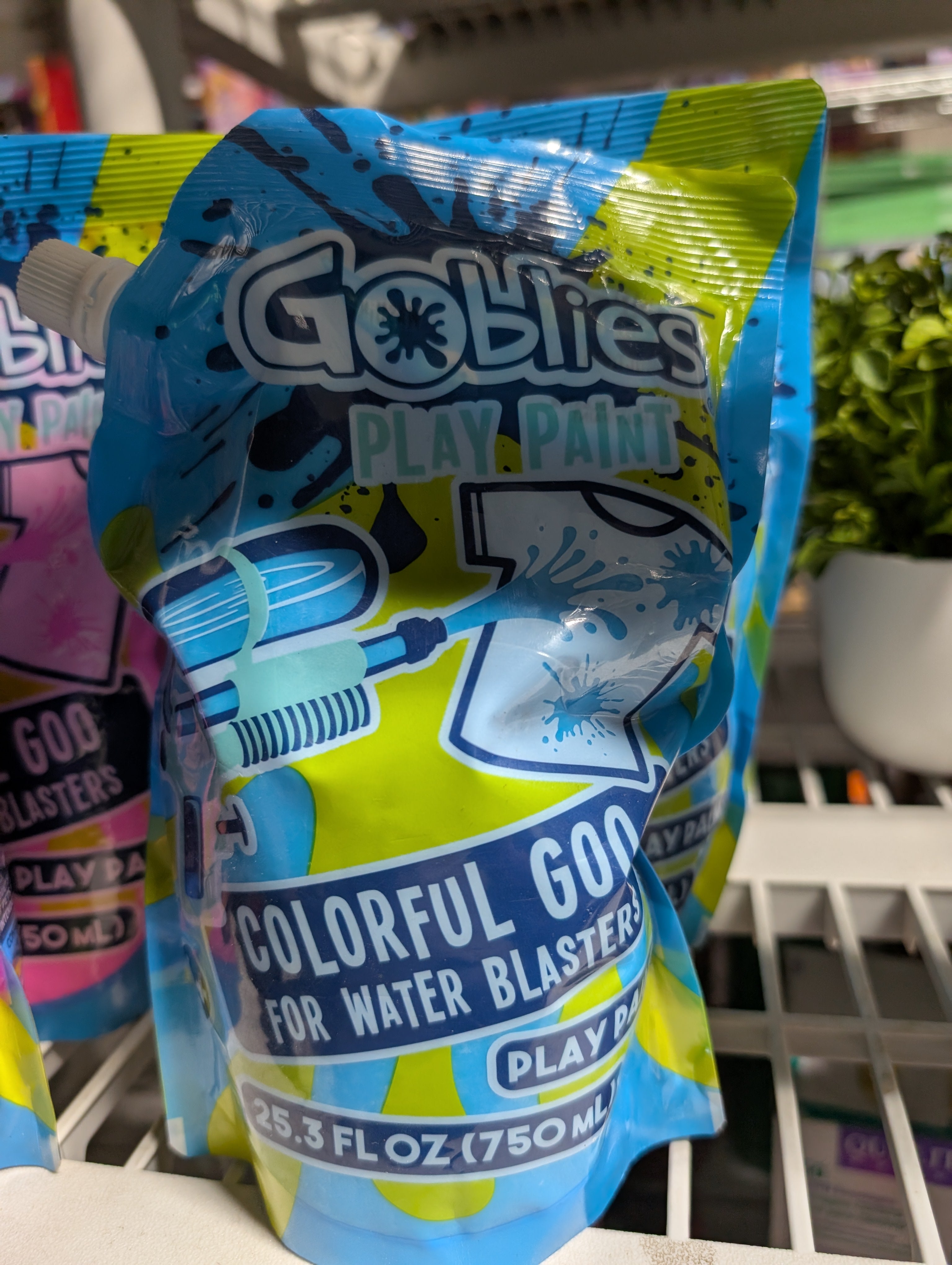 Goblies Blue Play Paint Colorful Goo for Water Blasters 25.3oz Outdoor Fun Pack Activity