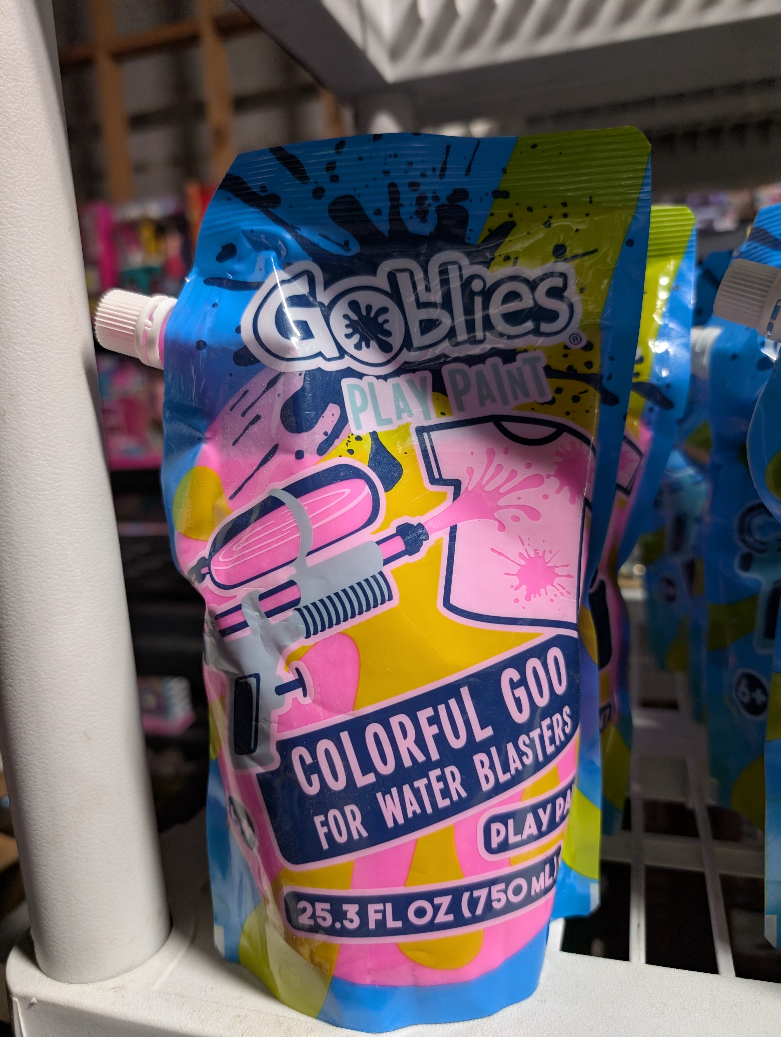 Goblies Pink Play Paint Colorful Goo for Water Blasters 25.3oz Outdoor Activity Fun
