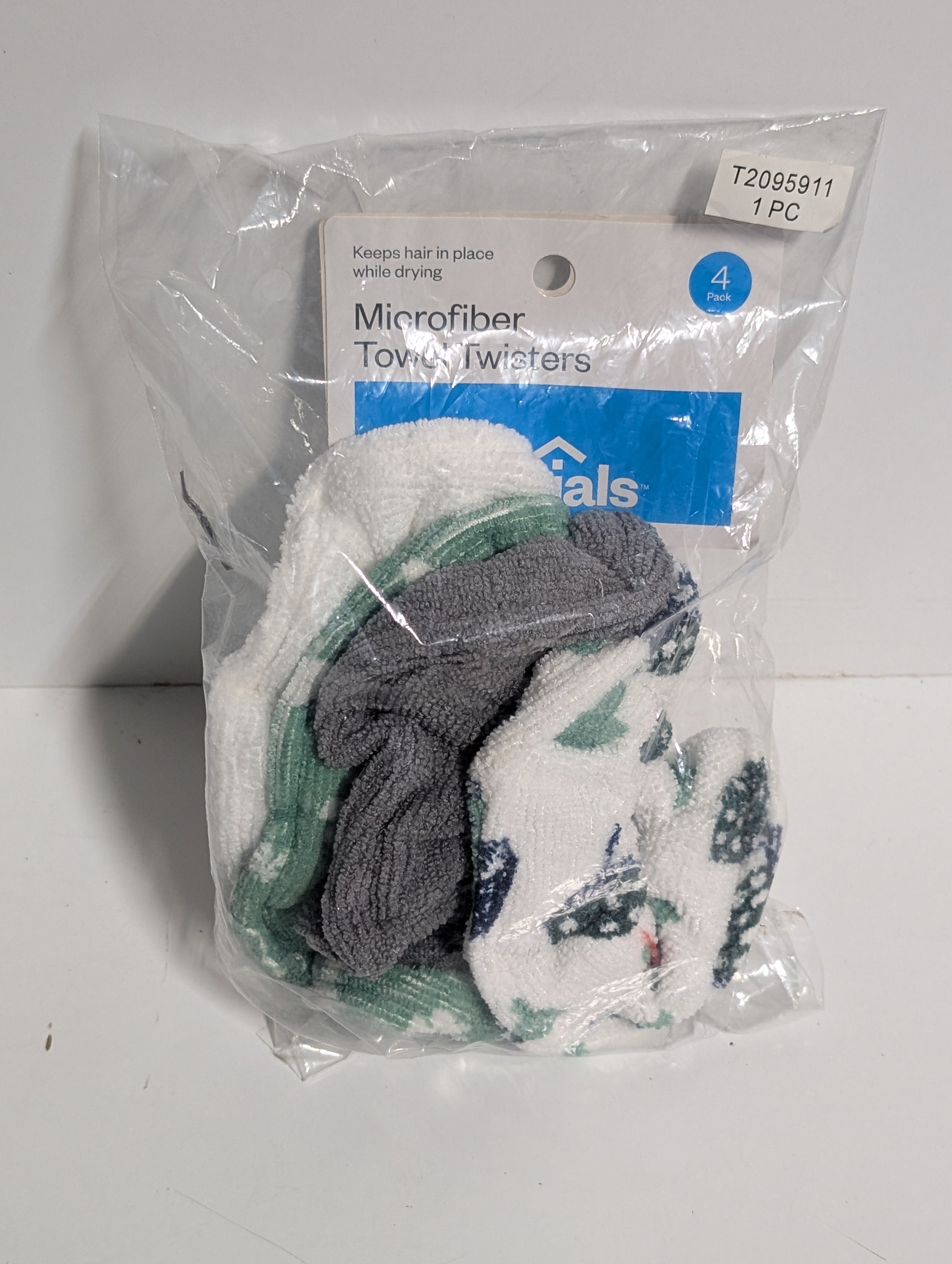 Mainstays Microfiber Towel Twisters 4 Pack Soft Hair Drying Wrap Set Collectible