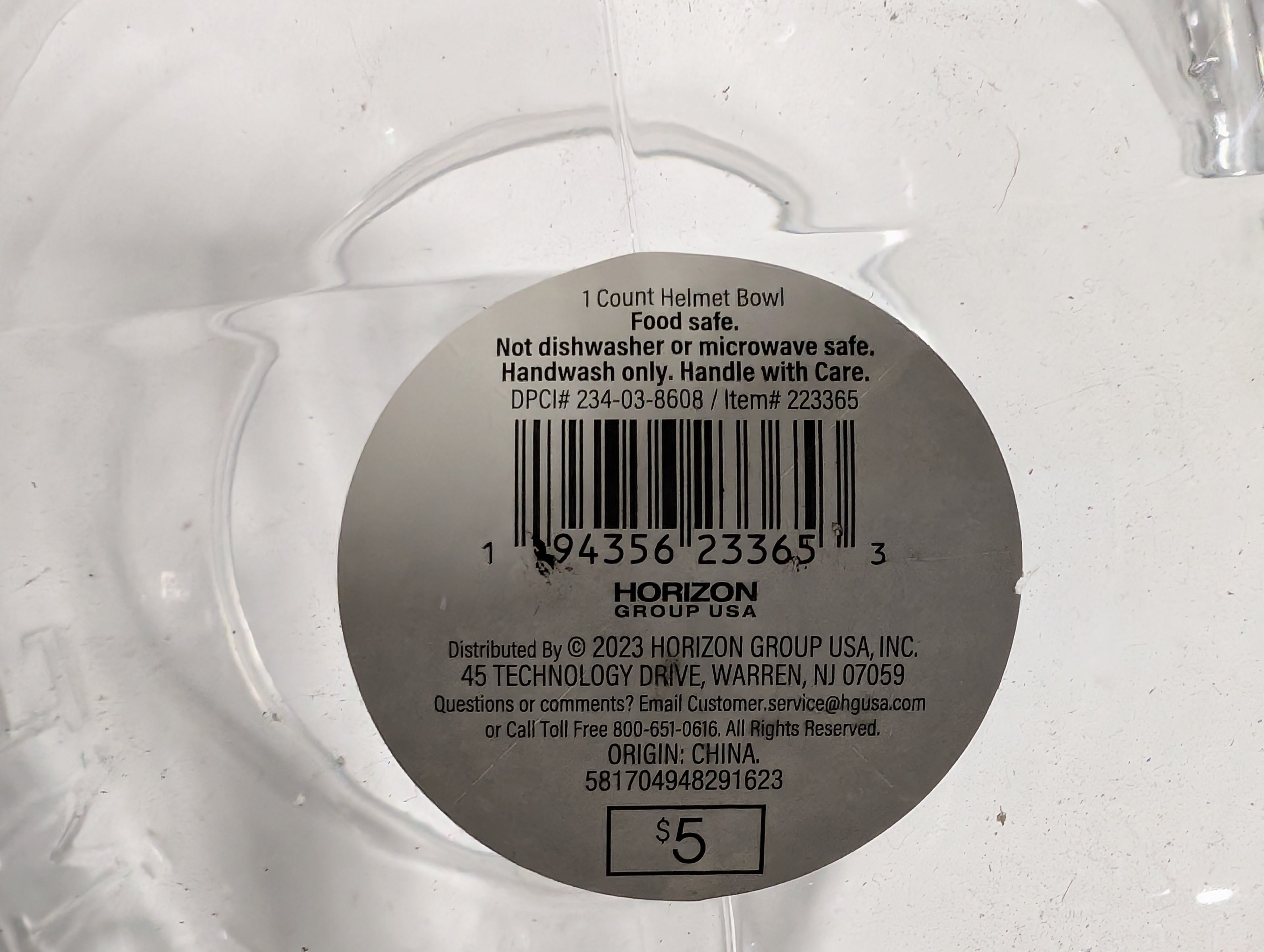 Clear Plastic Football Helmet Snack Bowl Game Day Party Serving Container Collectible