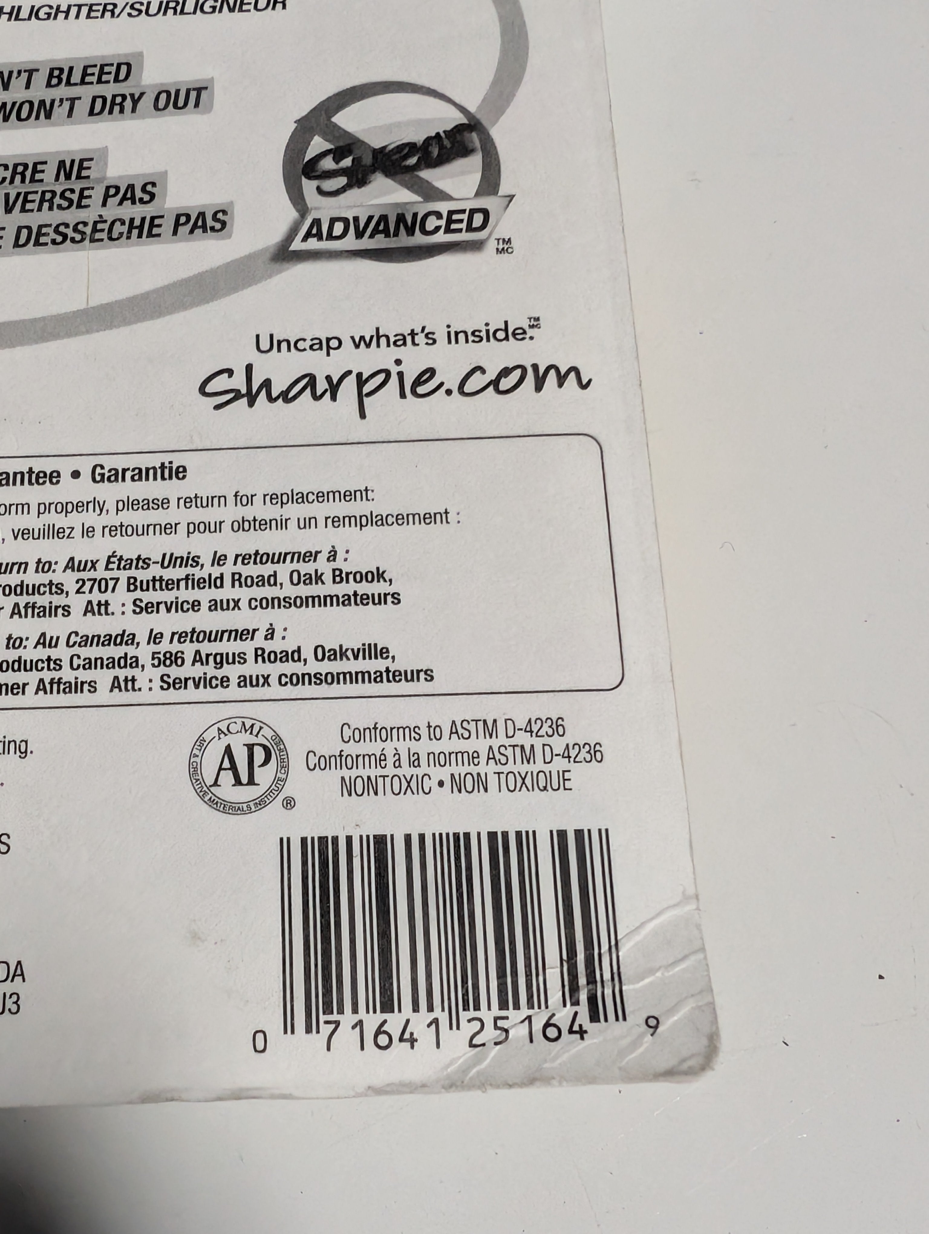 Sharpie Smear Guard Yellow Highlighters Four Pack Chisel Tip Smooth Writing Set