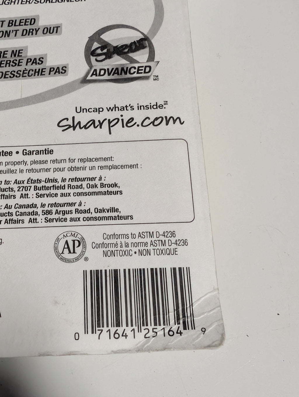 Sharpie Smear Guard Yellow Highlighters Four Pack Chisel Tip Smooth Writing Set