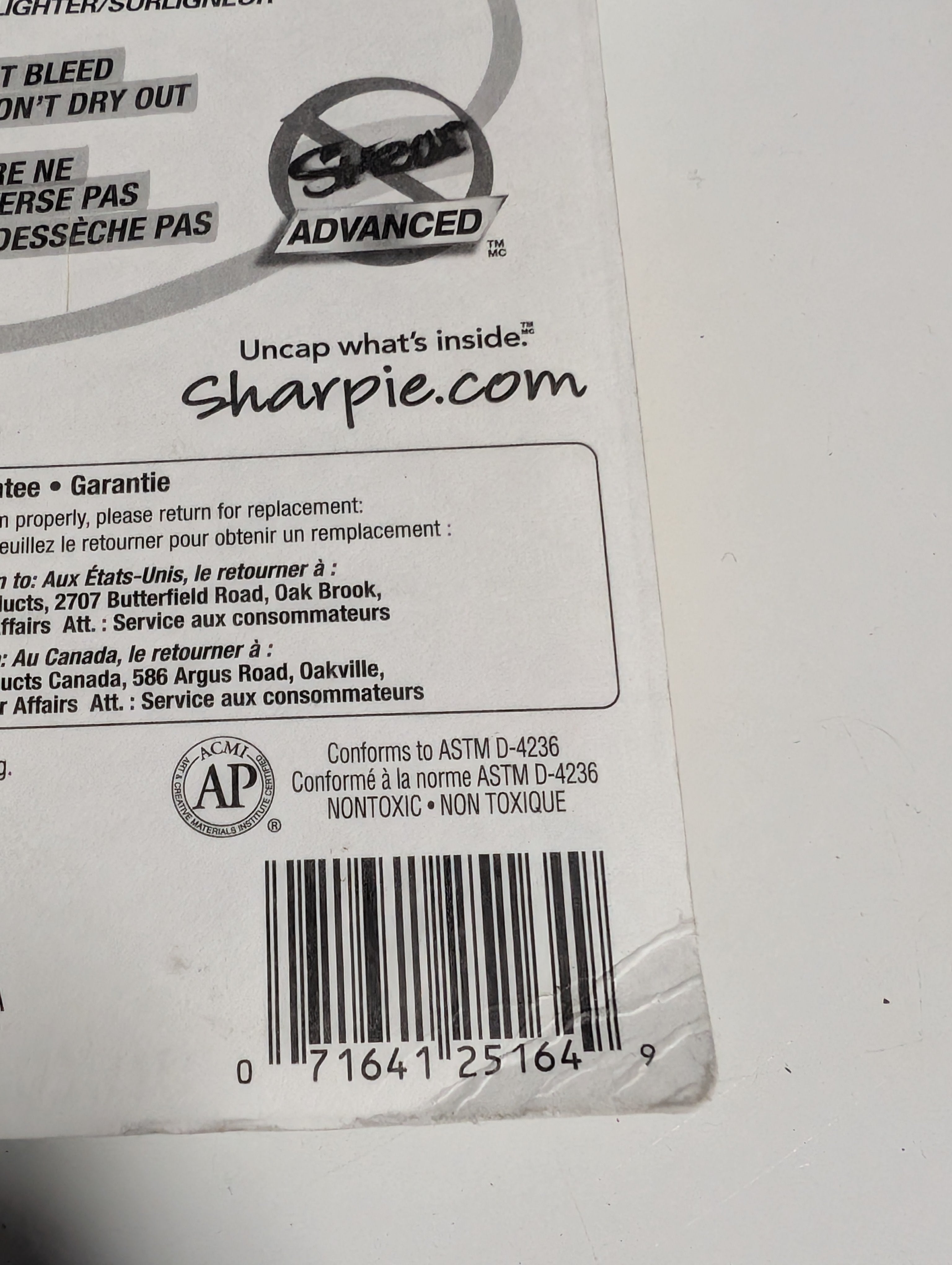 Sharpie Smear Guard Yellow Highlighters Four Pack Chisel Tip Smooth Writing Set
