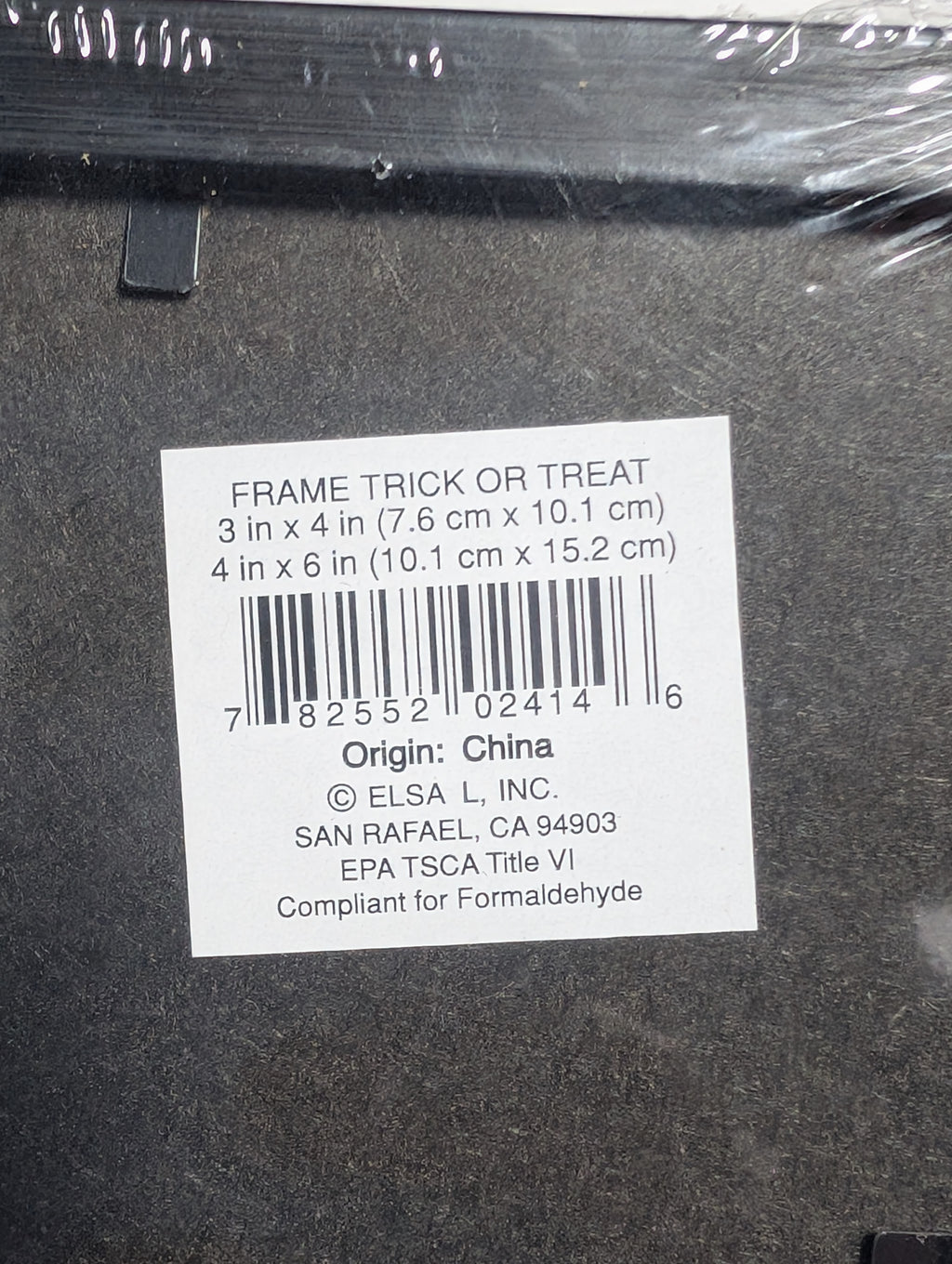 Elsa L Trick Or Treat Halloween Photo Frame Black 4x6 Decorative Seasonal Display