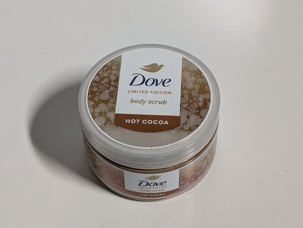 Dove Limited Edition Hot Cocoa Exfoliating Body Scrub Nourishing Skincare Jar