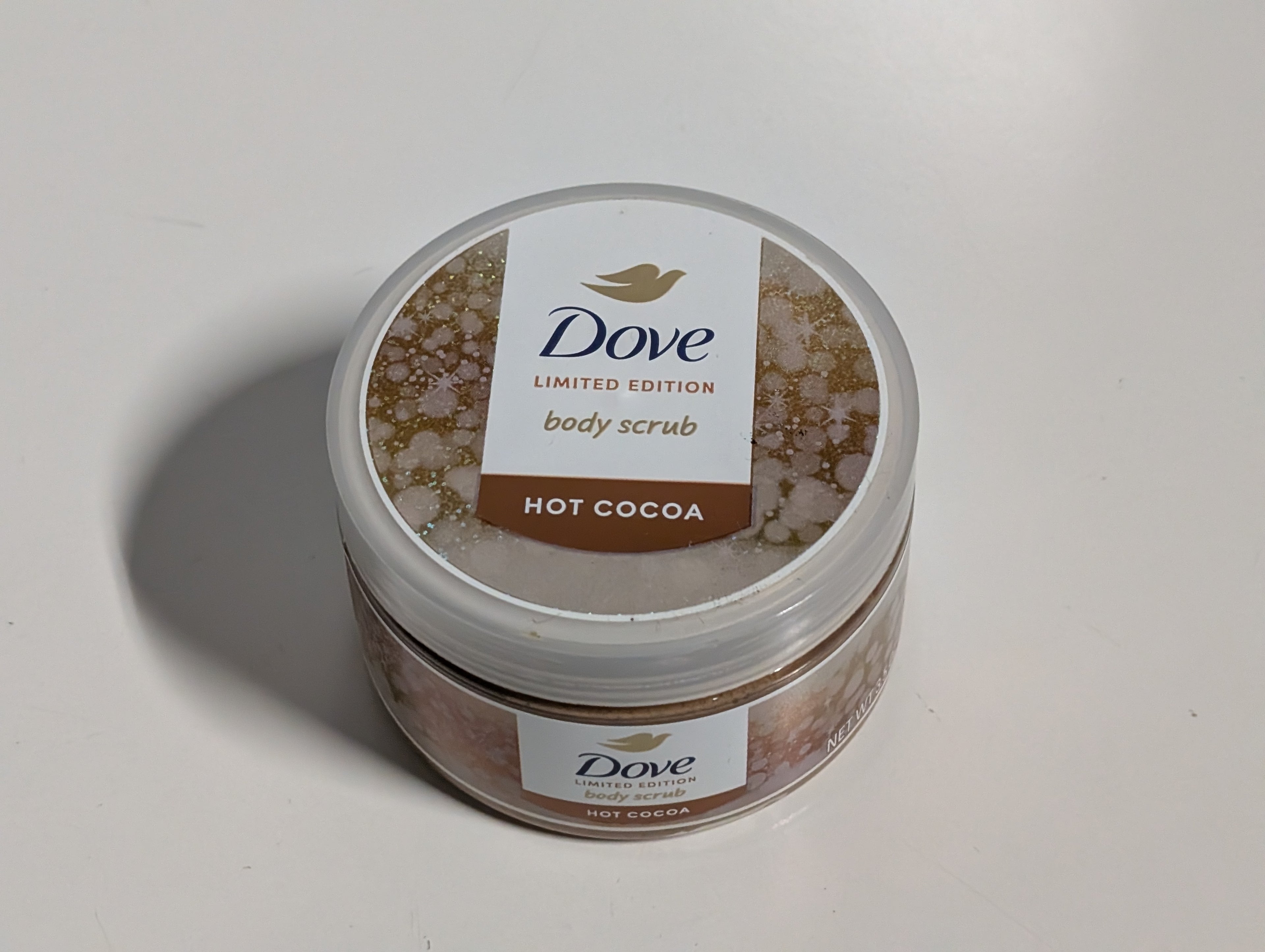 Dove Limited Edition Hot Cocoa Exfoliating Body Scrub Nourishing Skincare Jar