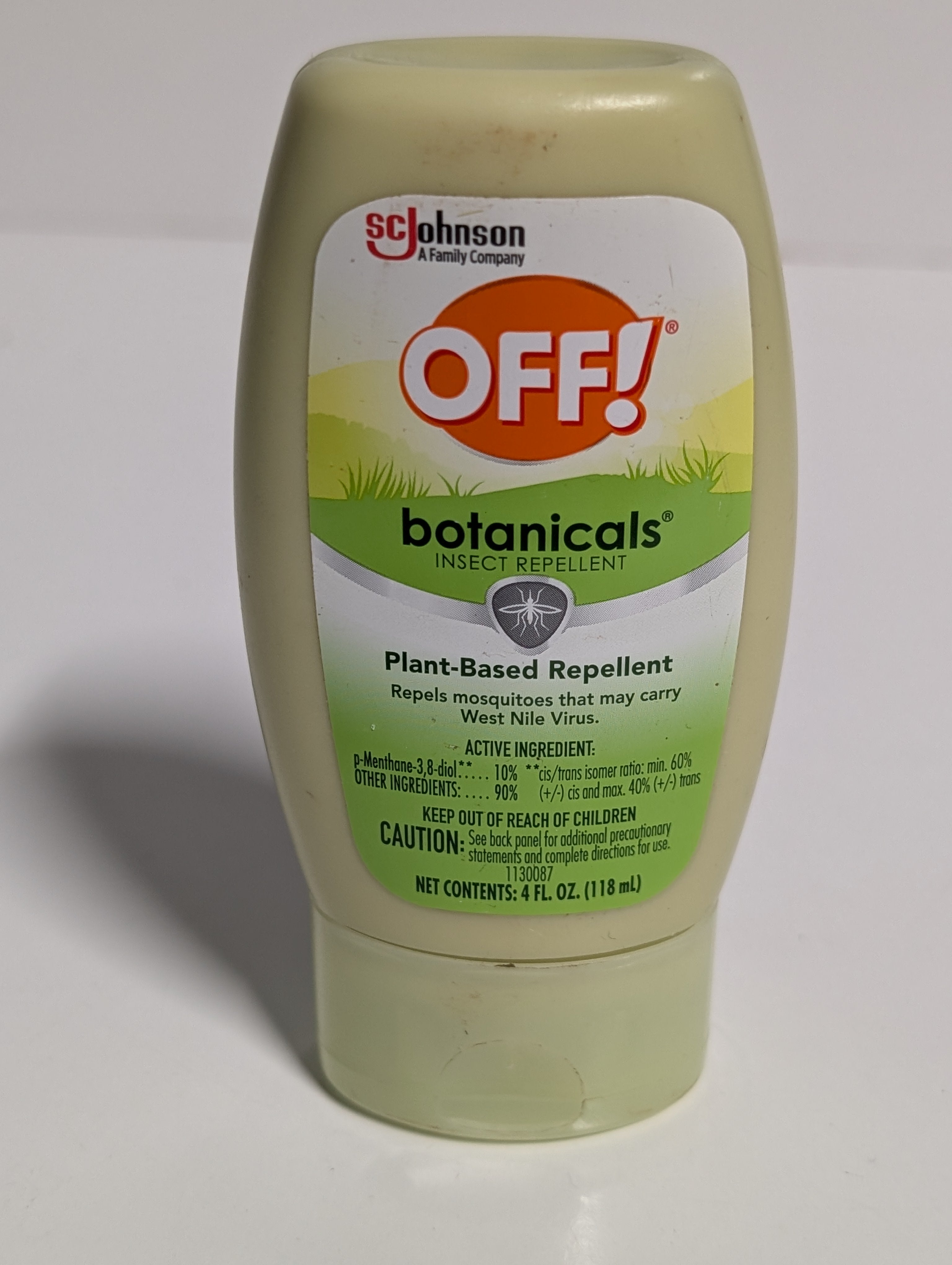 OFF! Botanicals Plant-Based Insect Repellent 4 oz Lotion Mosquito & Bug Protection