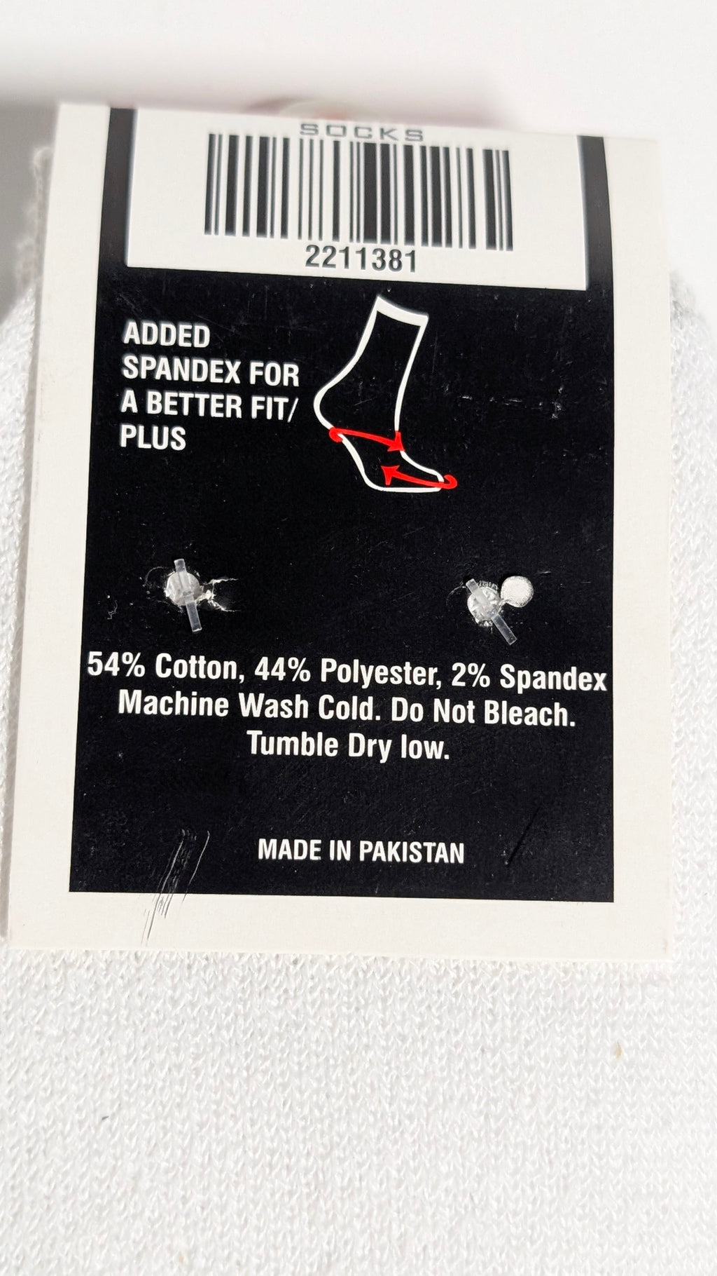 Pro Eagle Men’s Full Cushion White Crew Socks 2 Pair Cotton Blend Comfortable Fit