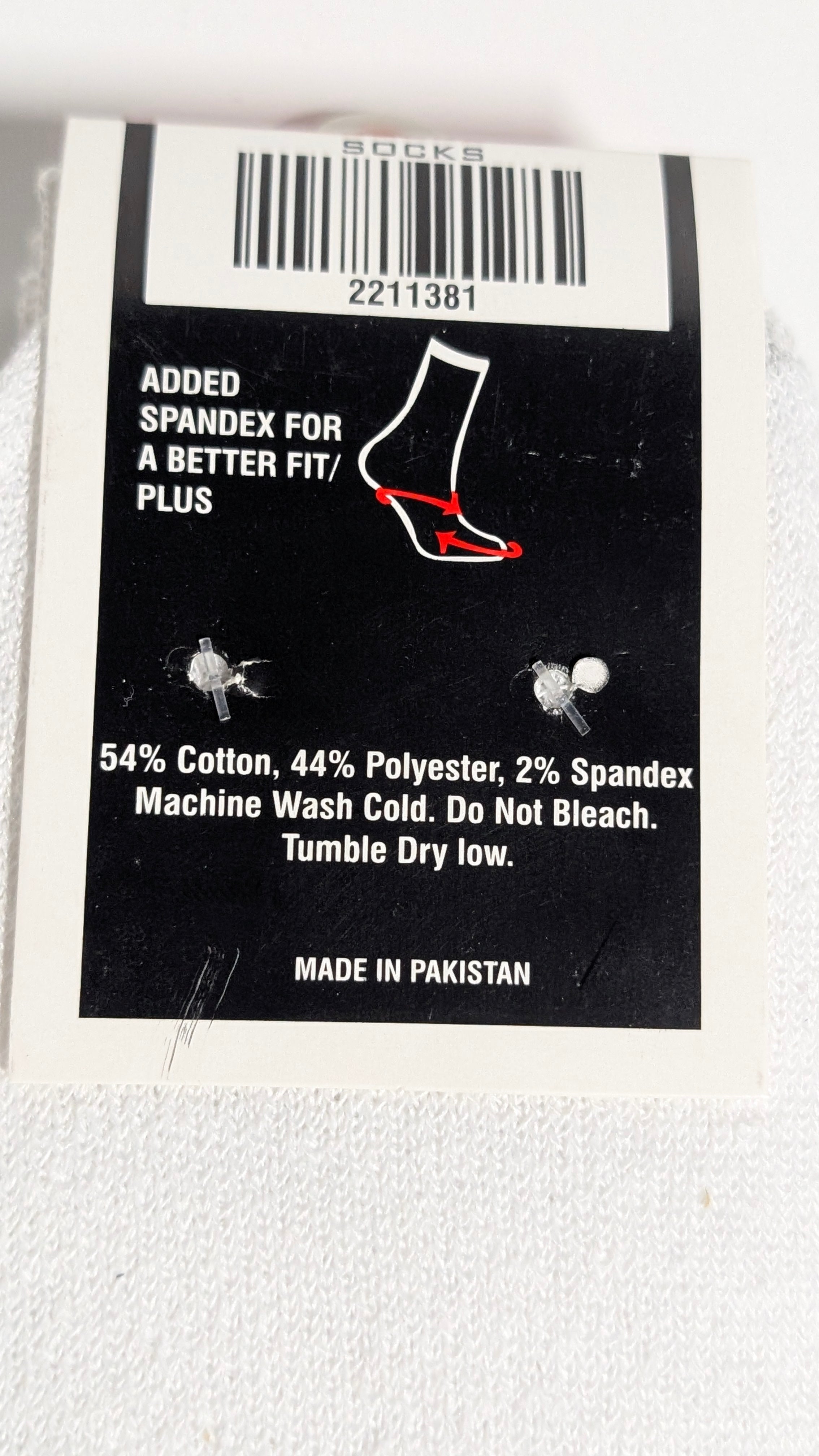Pro Eagle Men’s Full Cushion White Crew Socks 2 Pair Cotton Blend Comfortable Fit