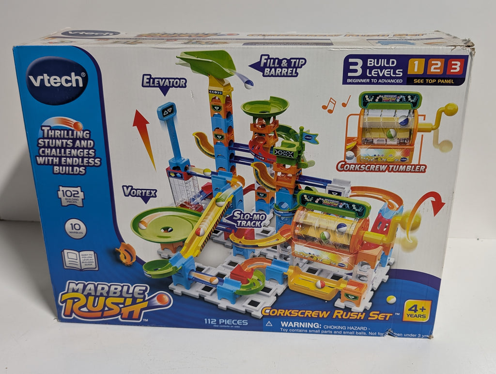 VTech Marble Rush Corkscrew Rush Set 112 Piece Interactive Build Track Toy Collectible