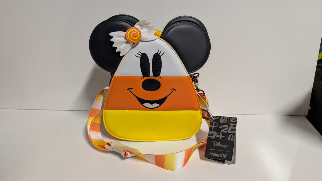 Disney Loungefly Faux Leather Candy Corn Mickey Minnie Crossbody Bag WDTB2853