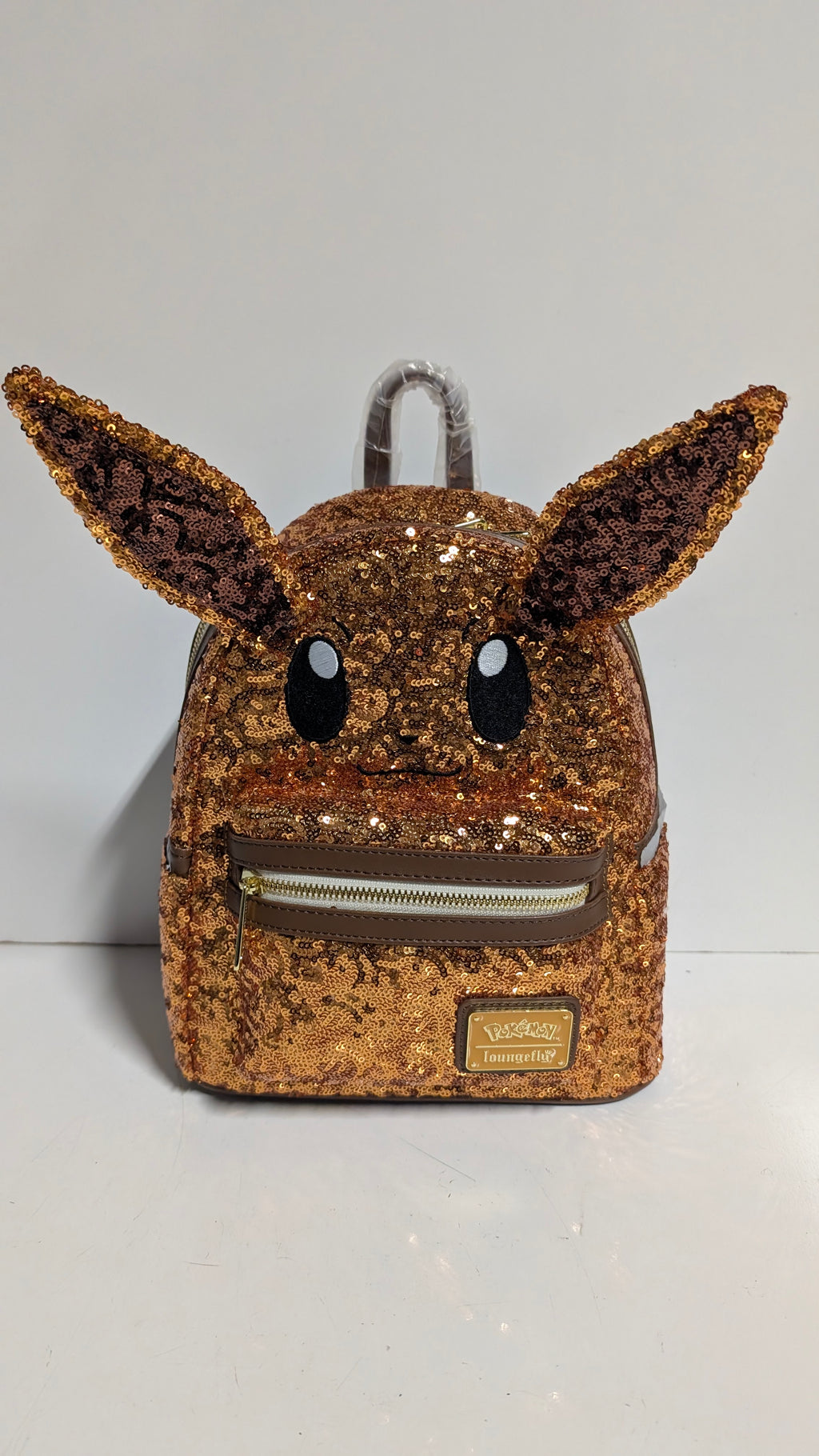 Pokemon Loungefly Eevee Sequin Mini Backpack Faux Leather Cosplay Collectible