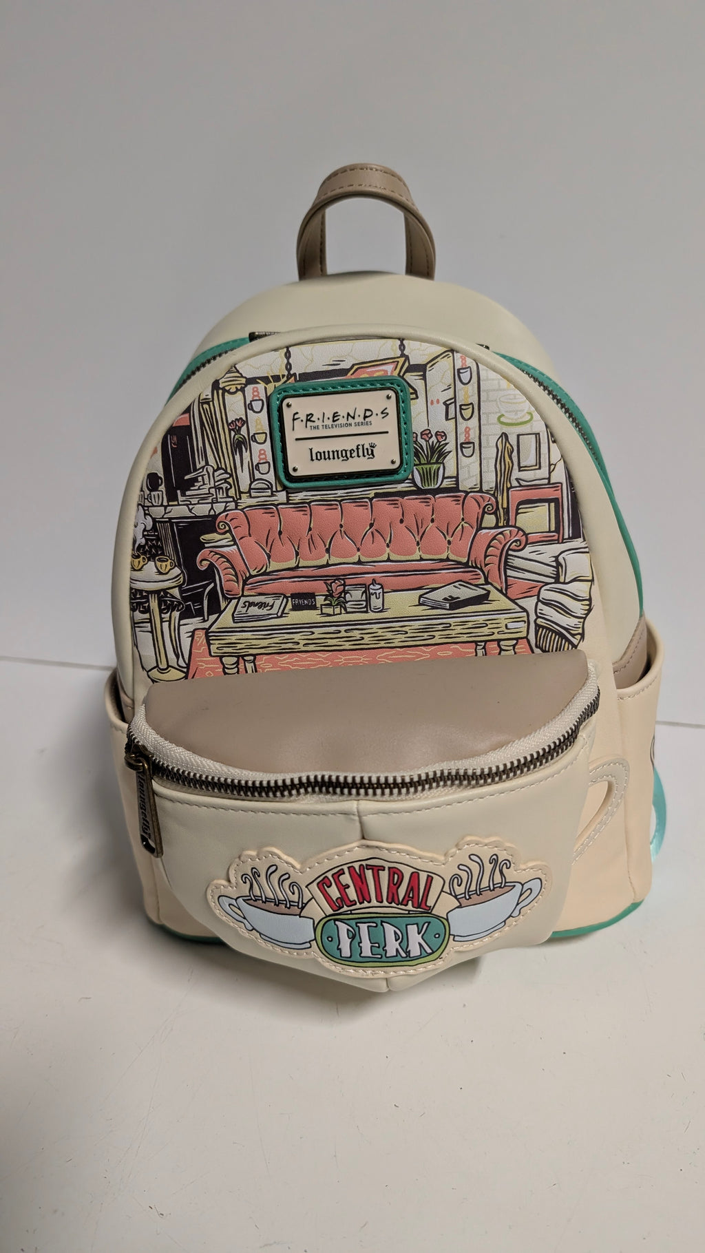 Friends Loungefly Central Perk Mini Backpack Faux Leather Television Collectible