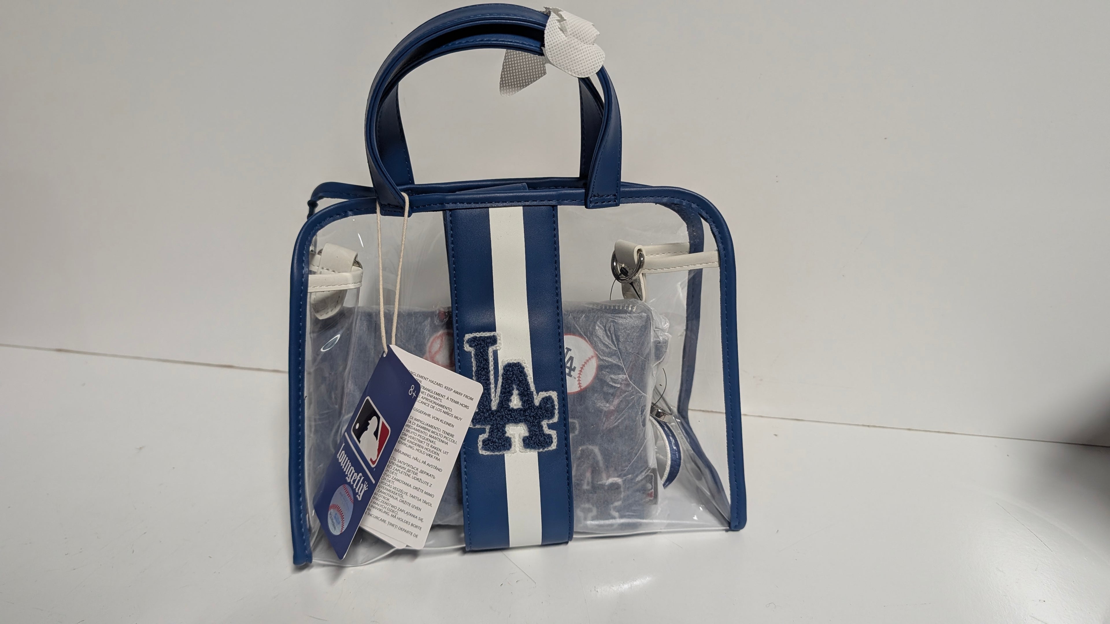 Loungefly MLB LA Dodgers Clear Stadium Crossbody Bag With Pouch