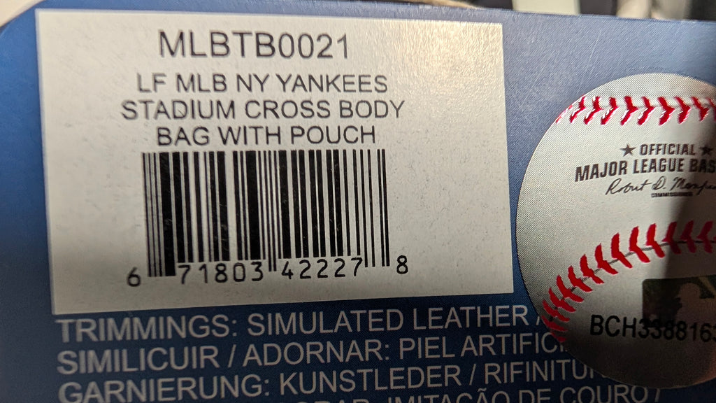 Loungefly MLB NY Yankees Clear Stadium Crossbody Bag With Pouch