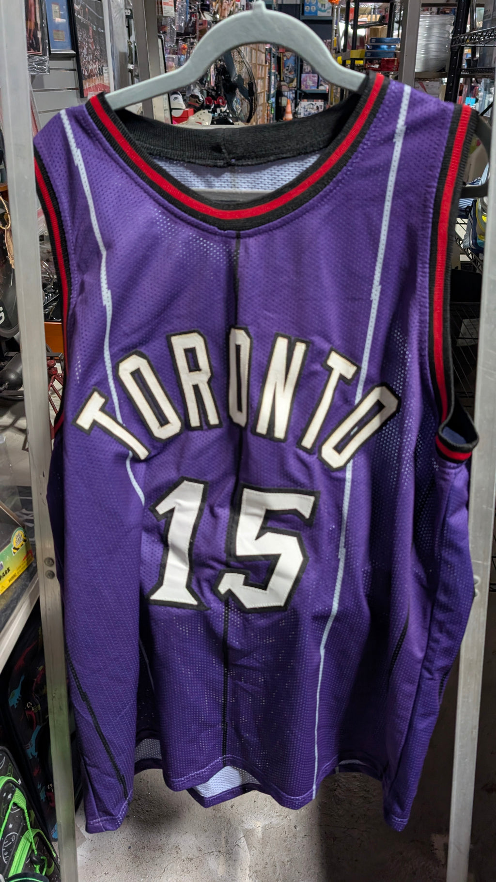 Vintage Vince Carter Toronto Raptors Basketball Jersey Number 15 XL Collectible