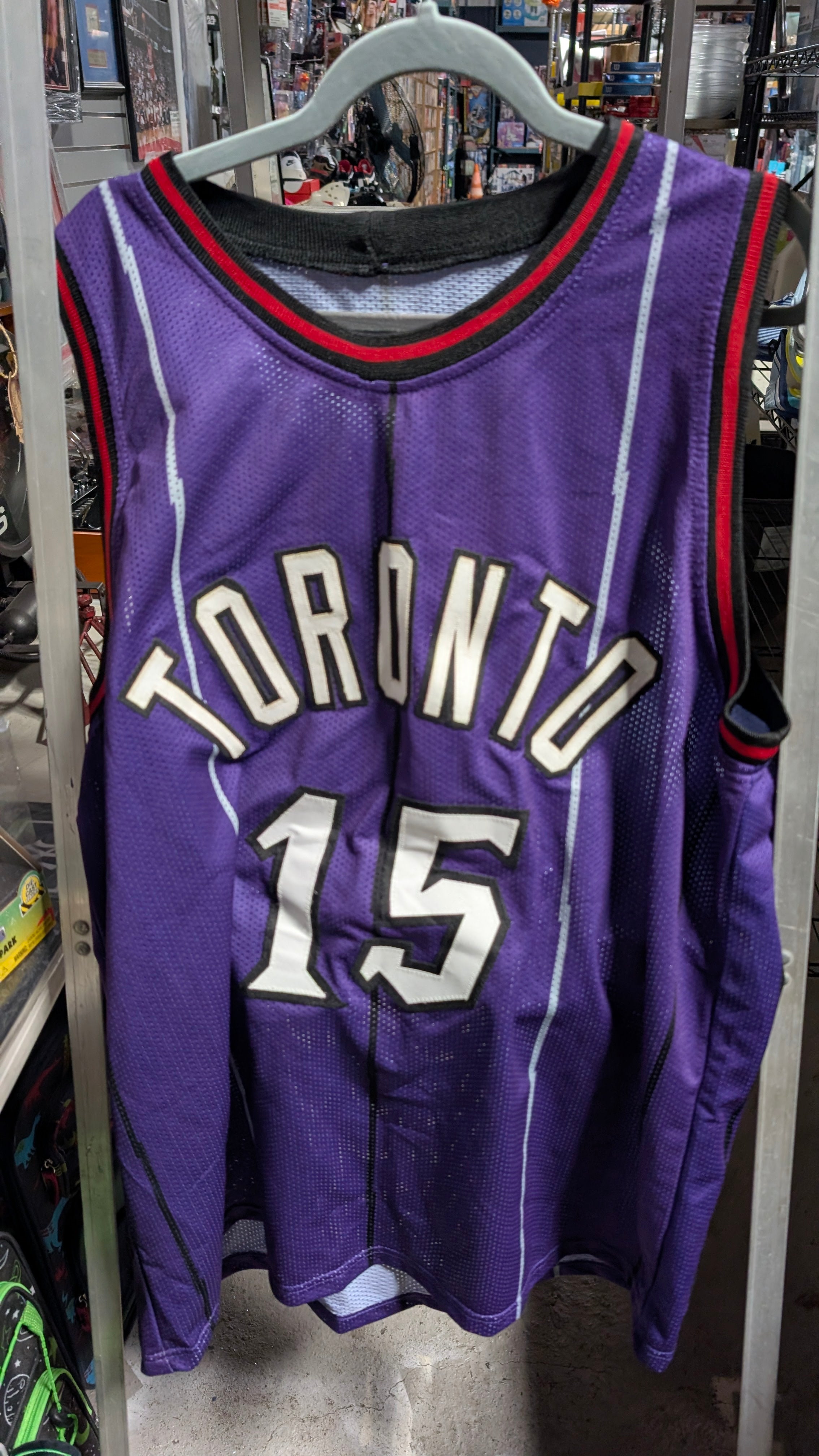 Vintage Vince Carter Toronto Raptors Basketball Jersey Number 15 XL Collectible