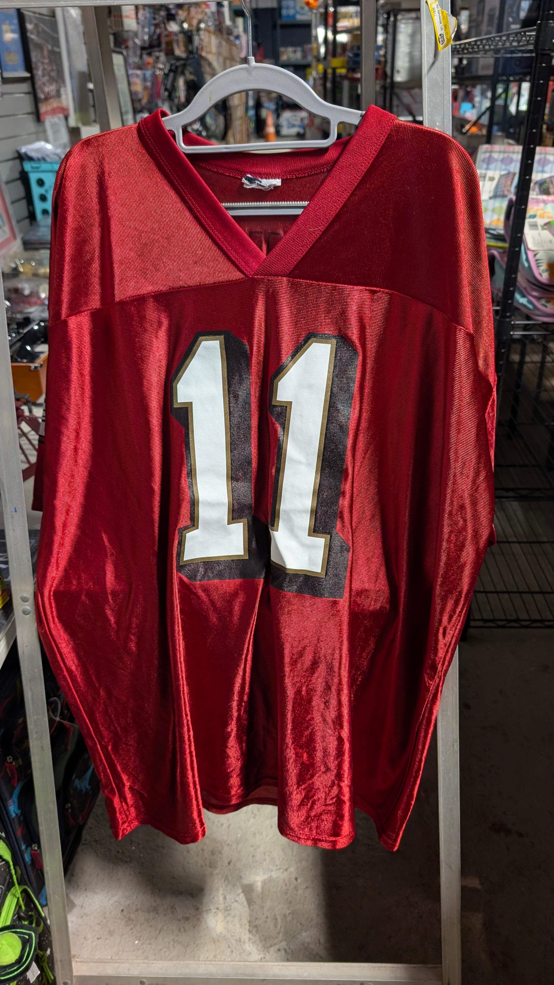 Vintage Smith Number 11 Red Football Jersey XL Sports Collectible Apparel Wear