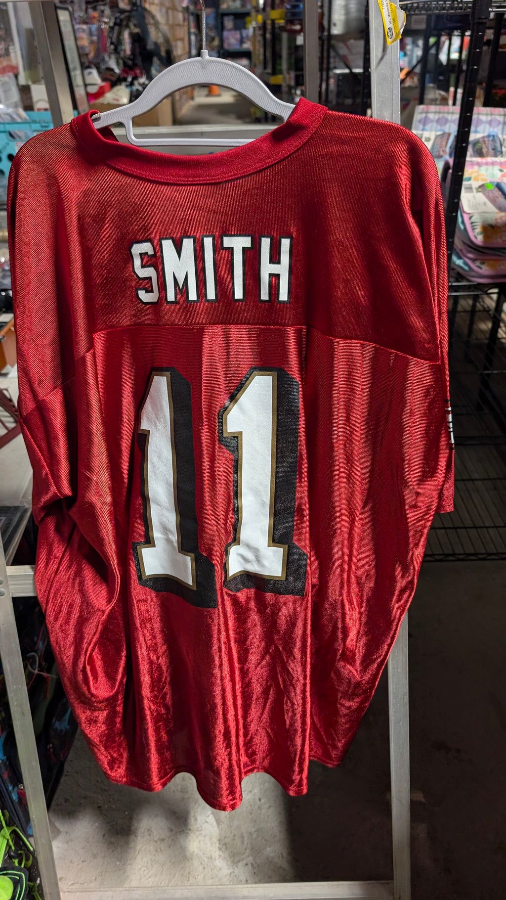 Vintage Smith Number 11 Red Football Jersey XL Sports Collectible Apparel Wear