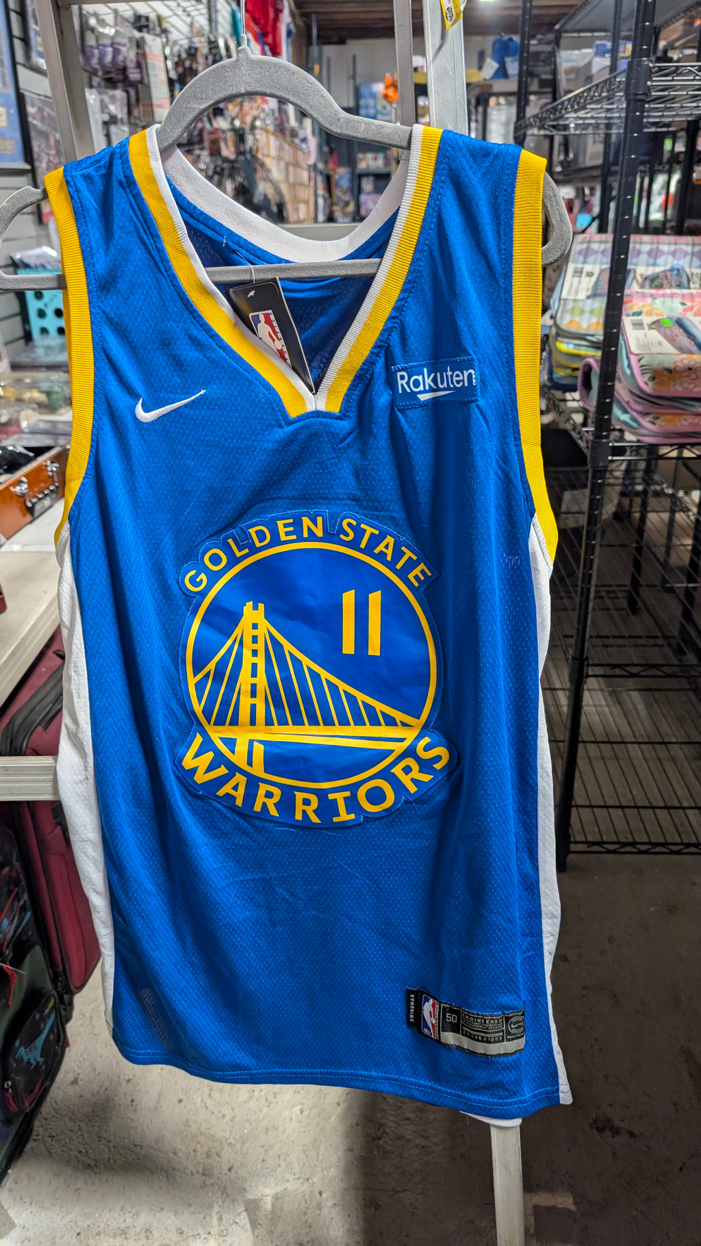 Nike Golden State Warriors Klay Thompson Number 11 Blue NBA Jersey Size 50 Pro
