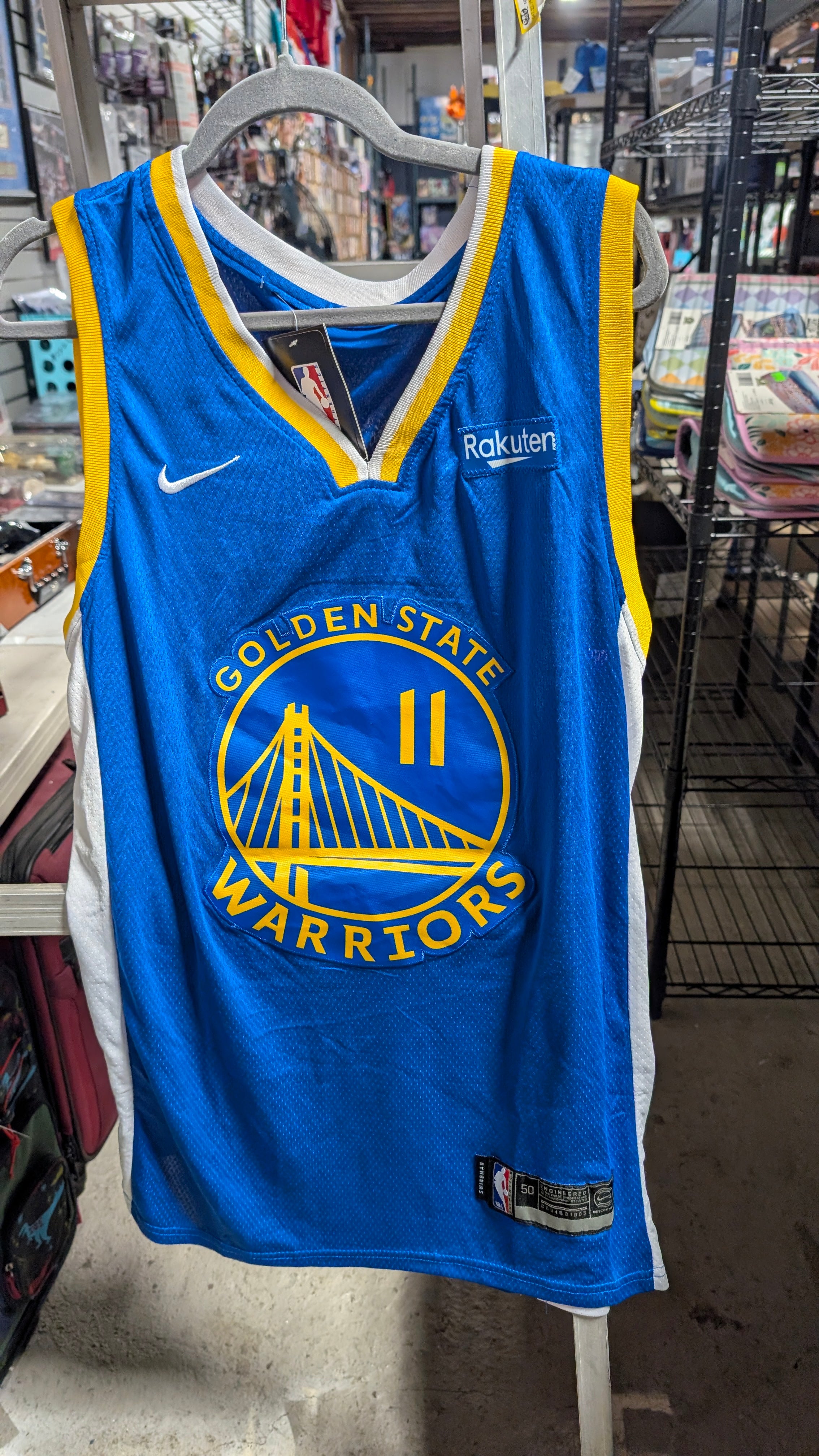 Nike Golden State Warriors Klay Thompson Number 11 Blue NBA Jersey Size 50 Pro